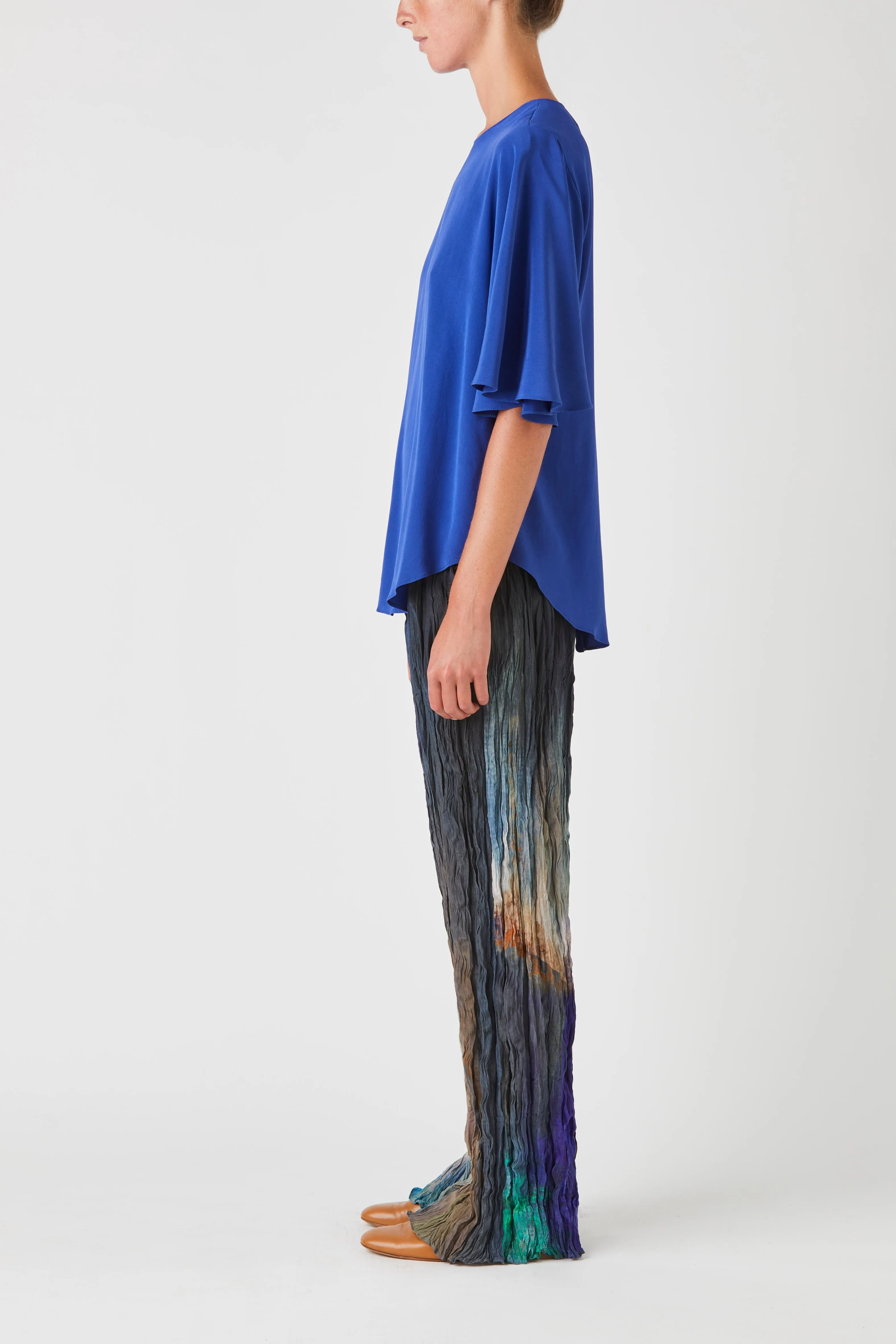 Wide leg crushed silk trouser sold by Rory William Docherty product image thumbnail 3