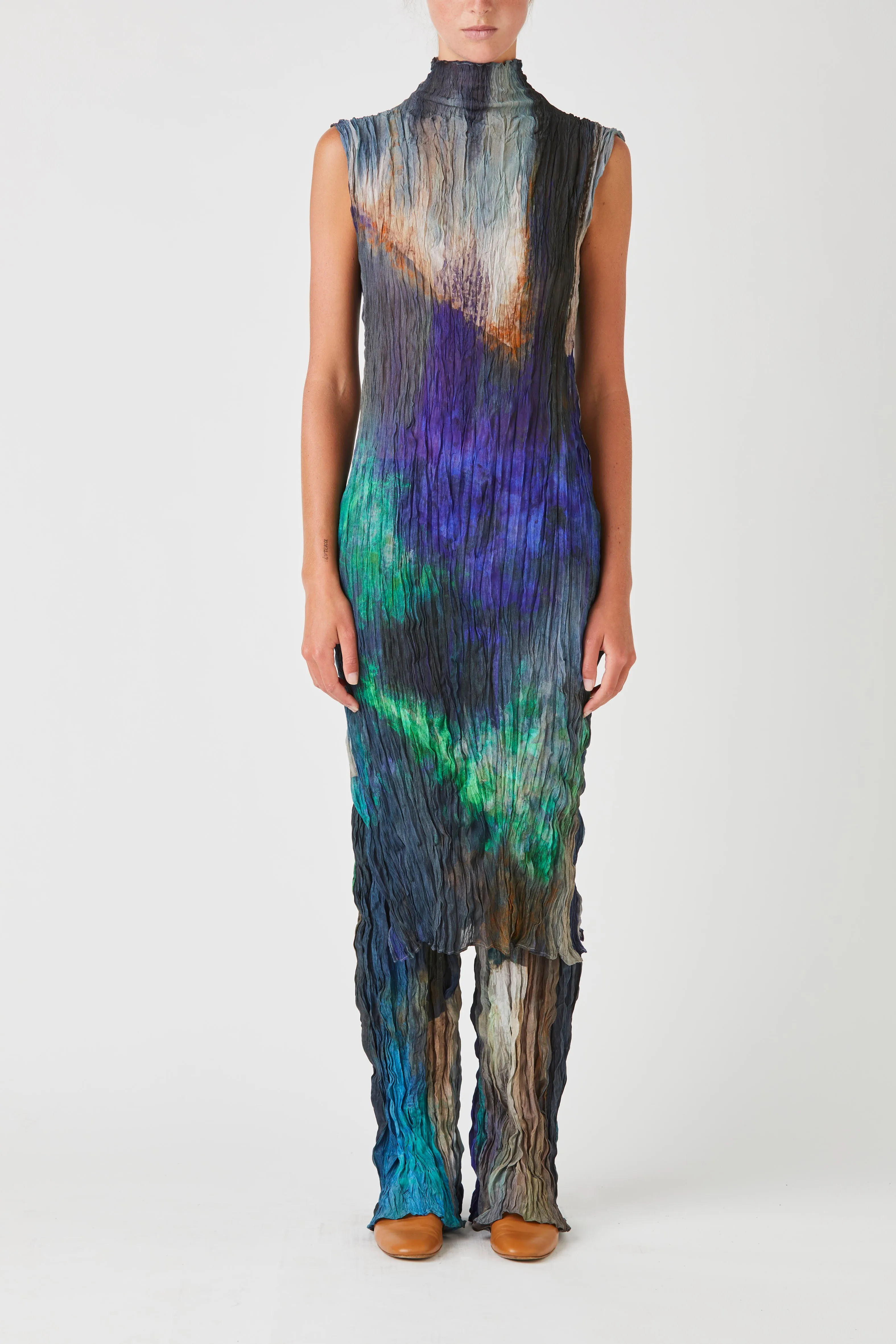 Wide leg crushed silk trouser sold by Rory William Docherty product image thumbnail 4