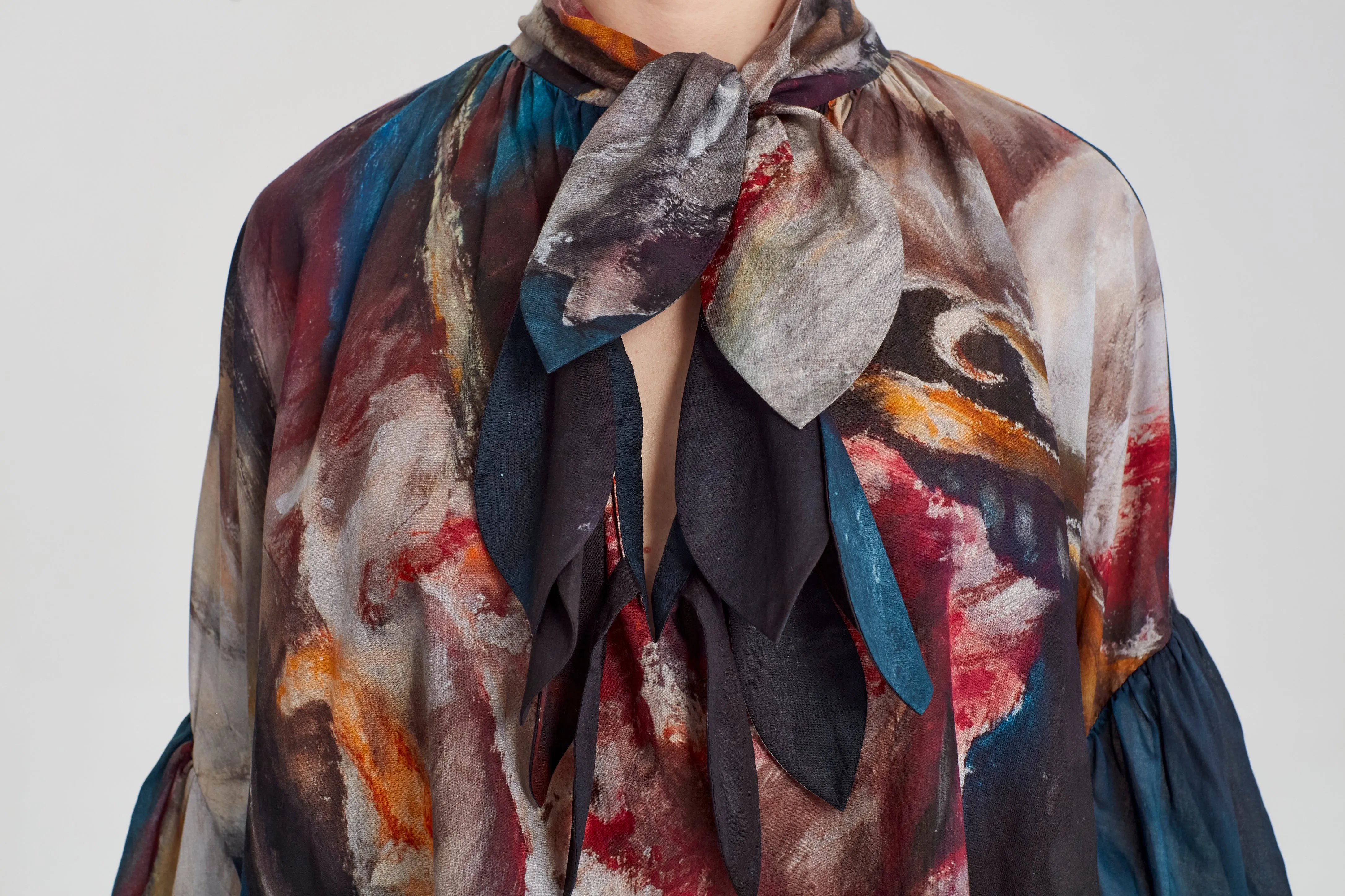 Multi Tie Painters Shirt - 'Fistful of Roses' sold by Rory William Docherty product image thumbnail 4