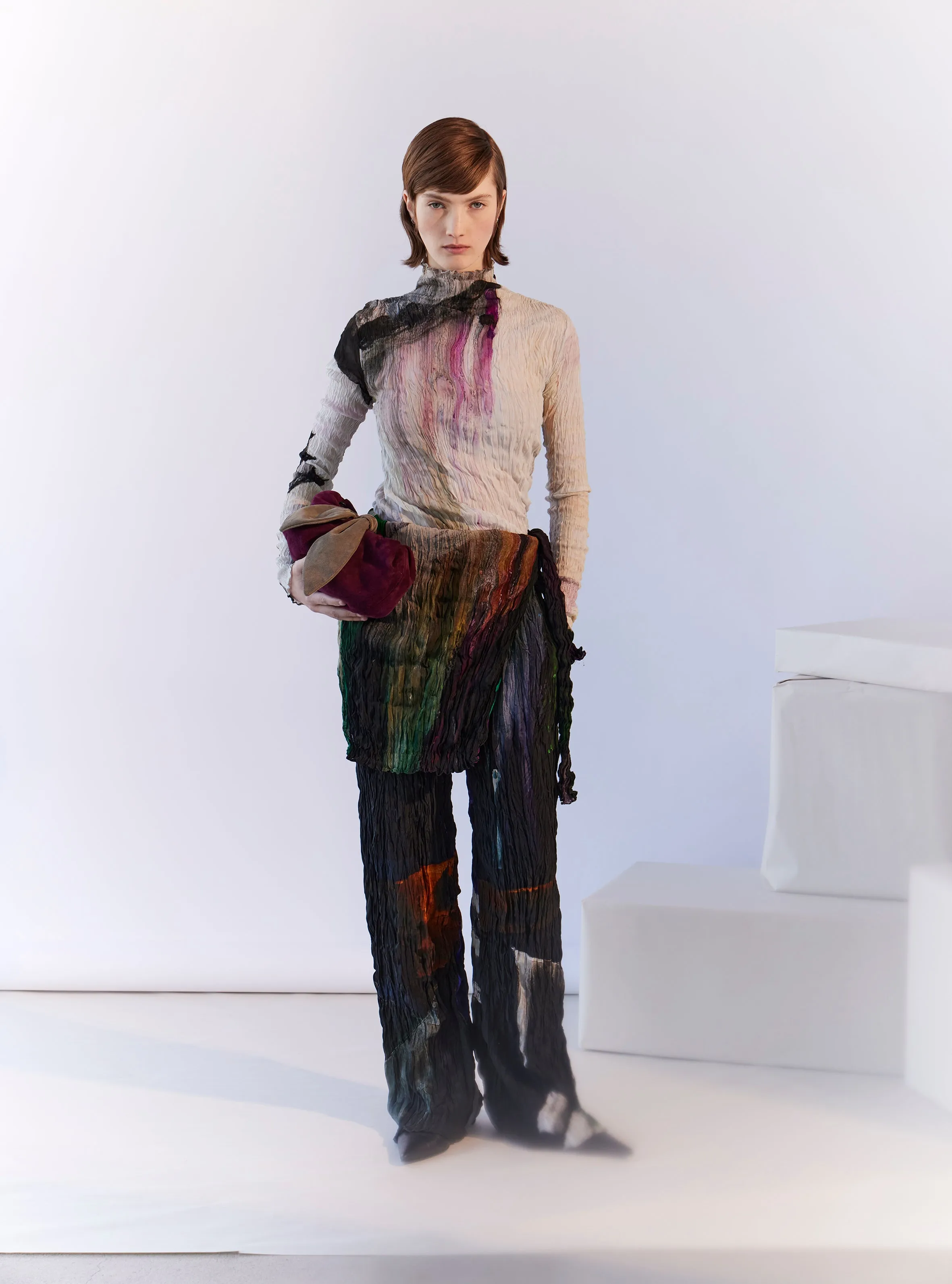 Wide Leg Crushed Silk Trouser sold by Rory William Docherty product image thumbnail 4