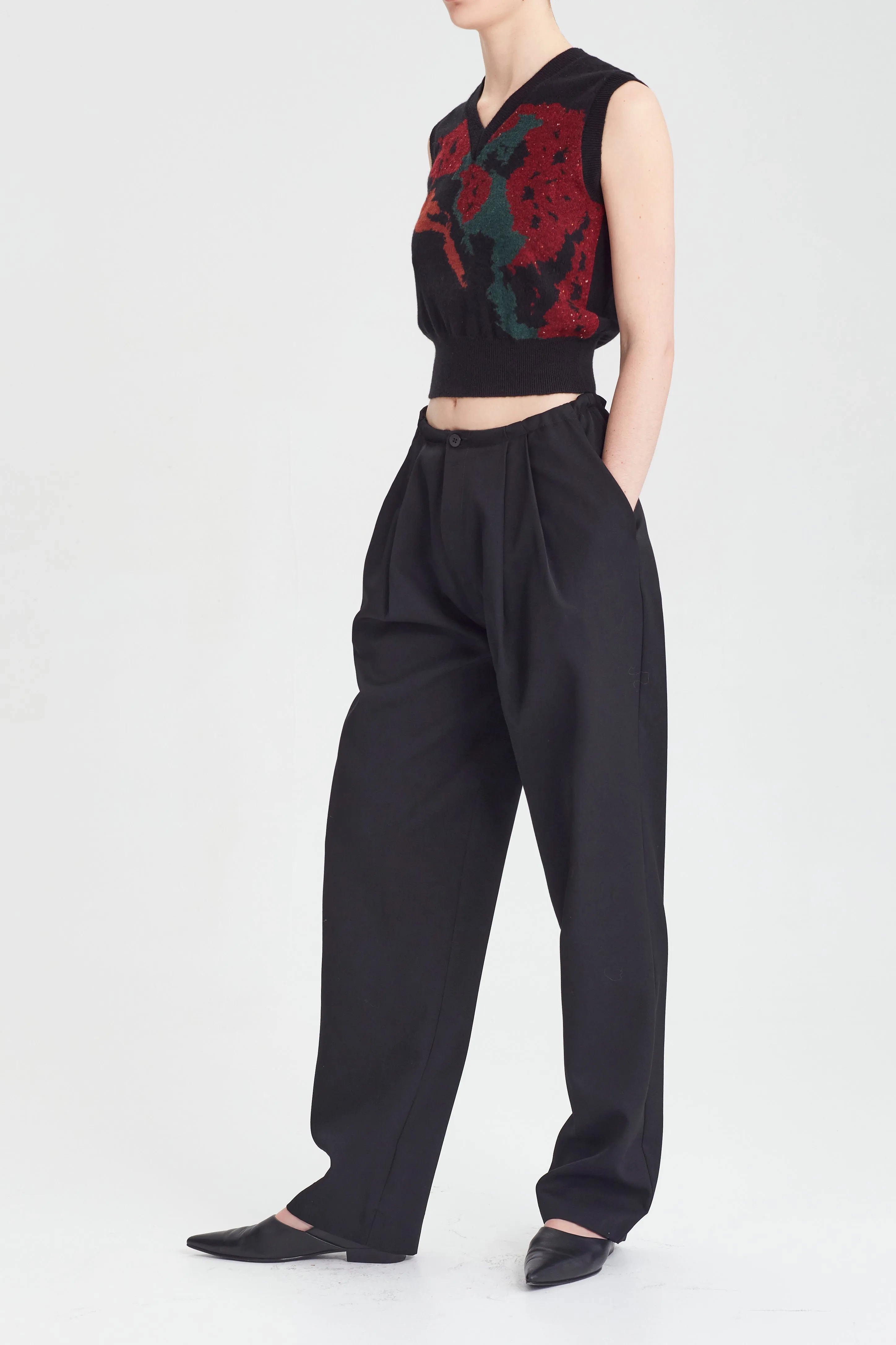 Intarsia short vest sold by Rory William Docherty product image thumbnail 3