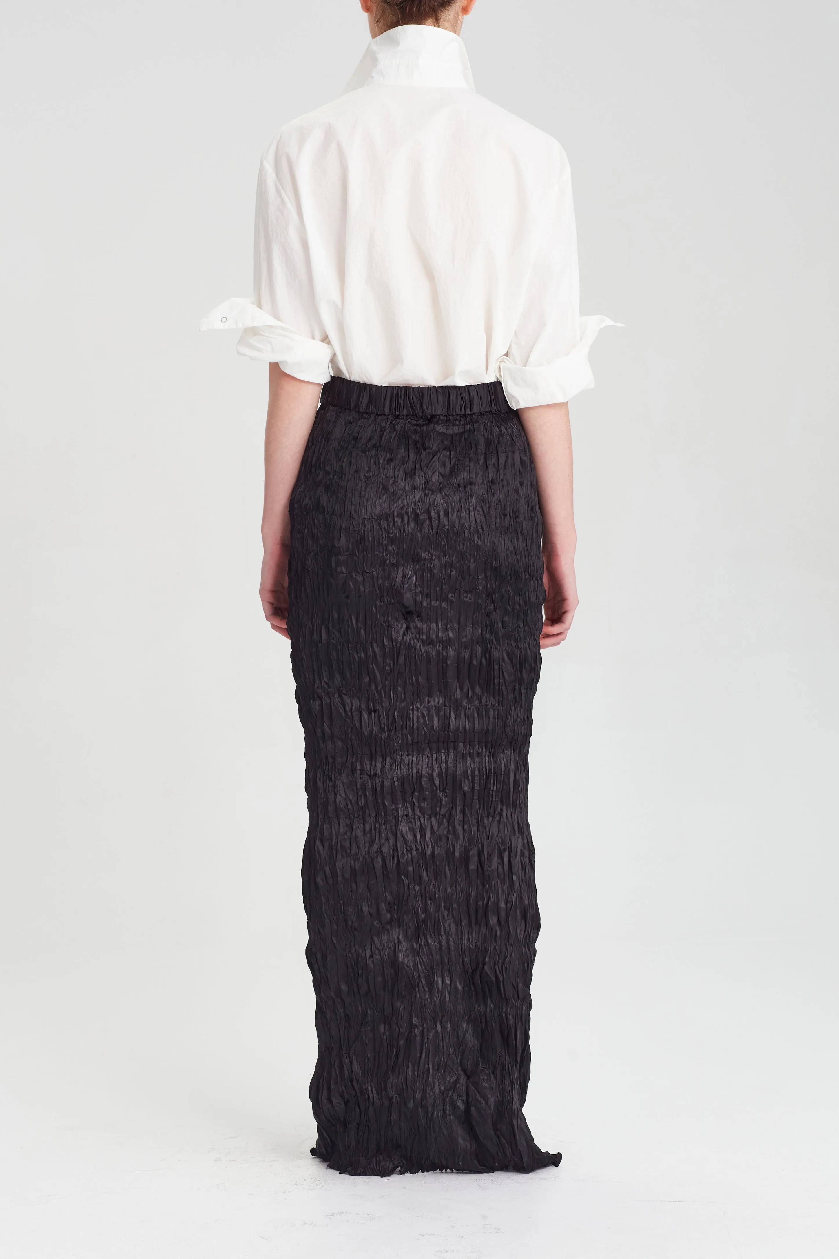 Crushed Silk Column Skirt - Black sold by Rory William Docherty product image thumbnail 3
