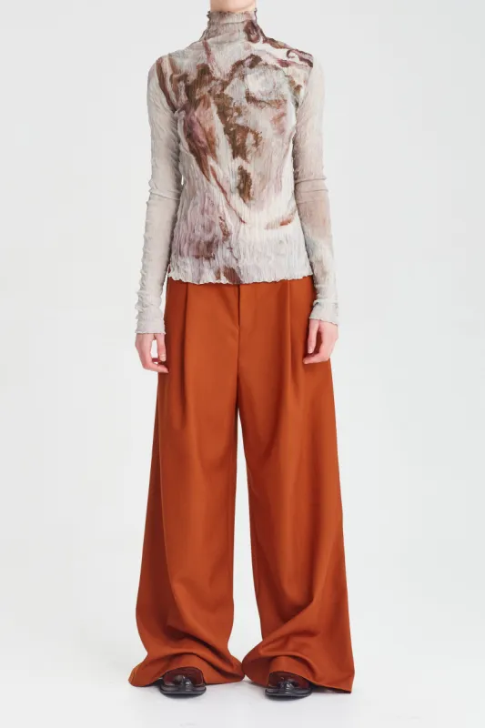 Crushed Long Sleeve Turtle Neck - Desert Roses sold by Rory William Docherty