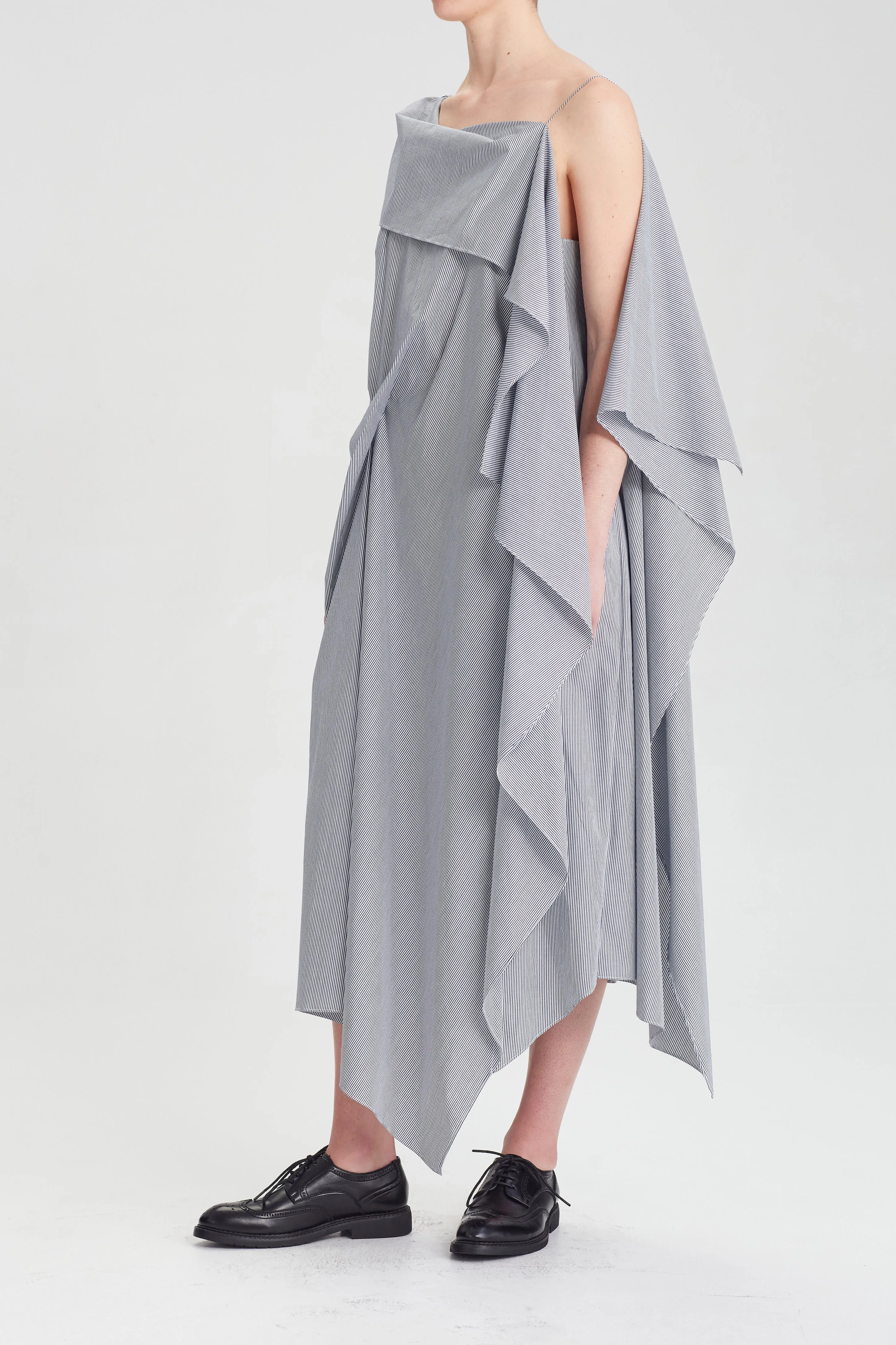 Origami Drape Dress- stripe sold by Rory William Docherty product image thumbnail 2