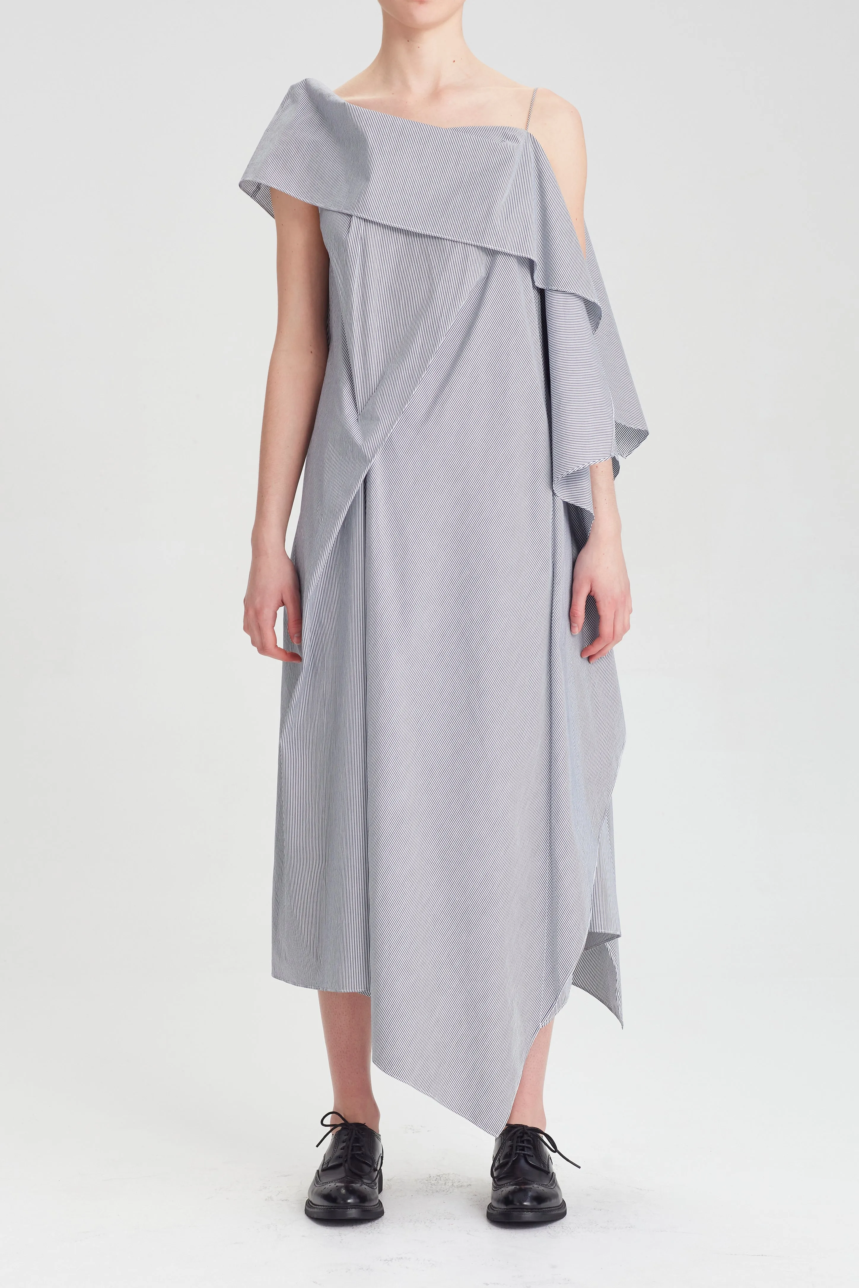 Origami Drape Dress- stripe sold by Rory William Docherty