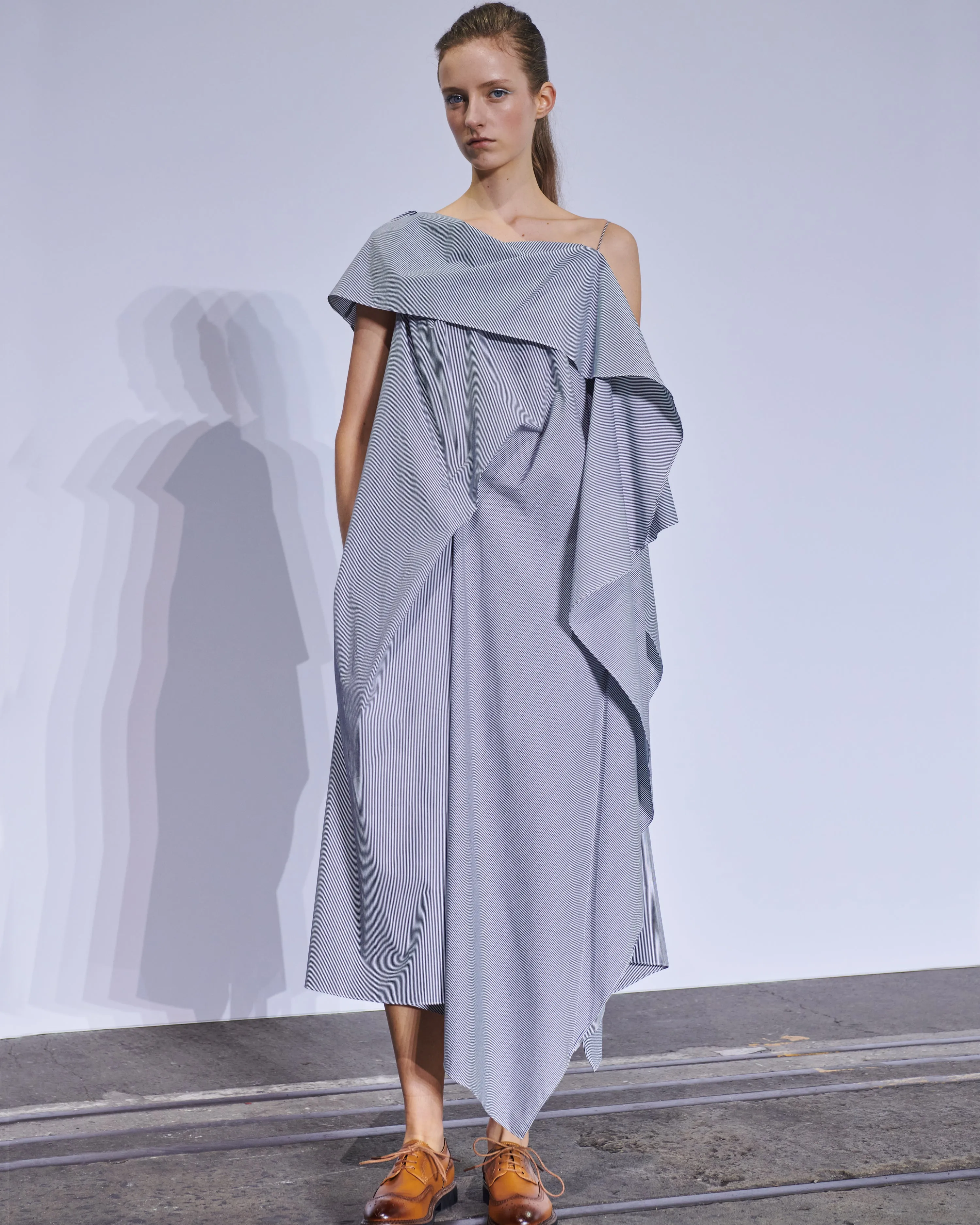 Origami Drape Dress- stripe sold by Rory William Docherty product image thumbnail 4