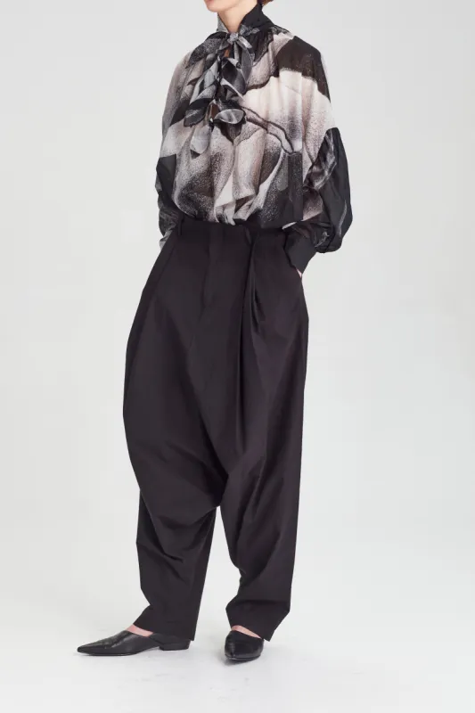 Multi Tie Painters Shirt - Black / Ivory made by Rory William Docherty