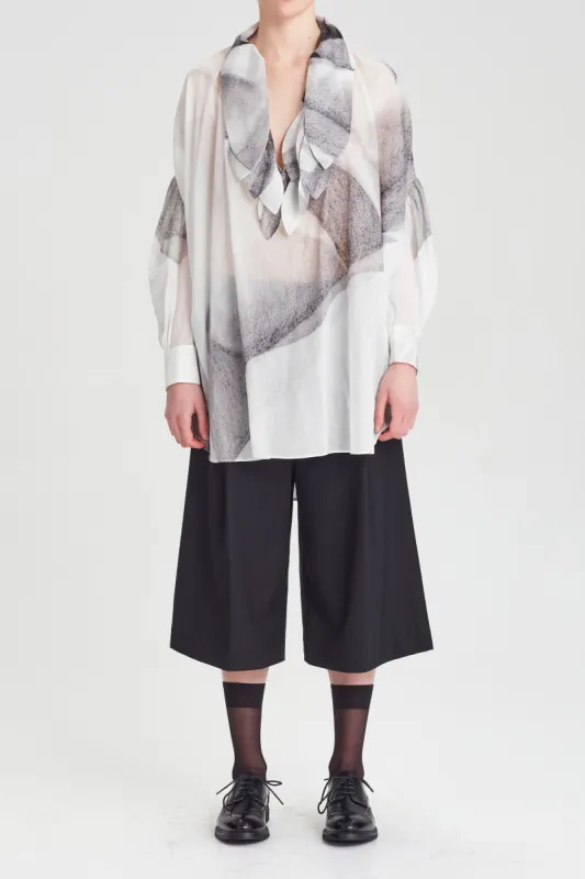 Multi Tie Painters Shirt - Ivory / Graphite made by Rory William Docherty