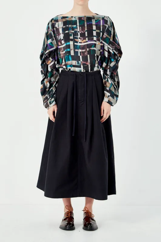 Fly Front Rebuild Skirt - Navy sold by Rory William Docherty