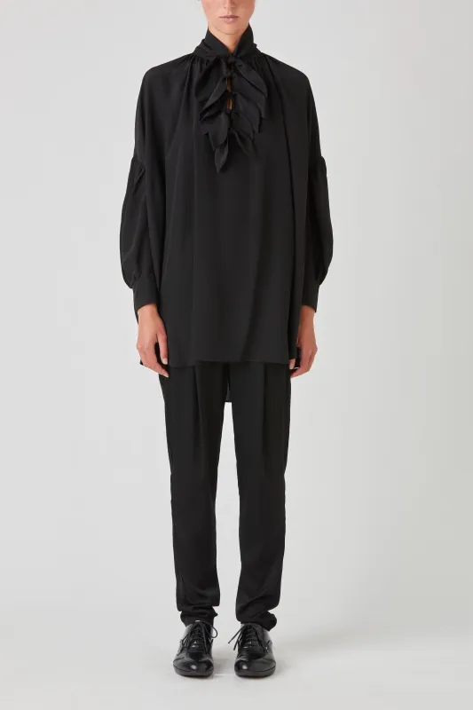 Multi tie painters shirt - Black Silk sold by Rory William Docherty