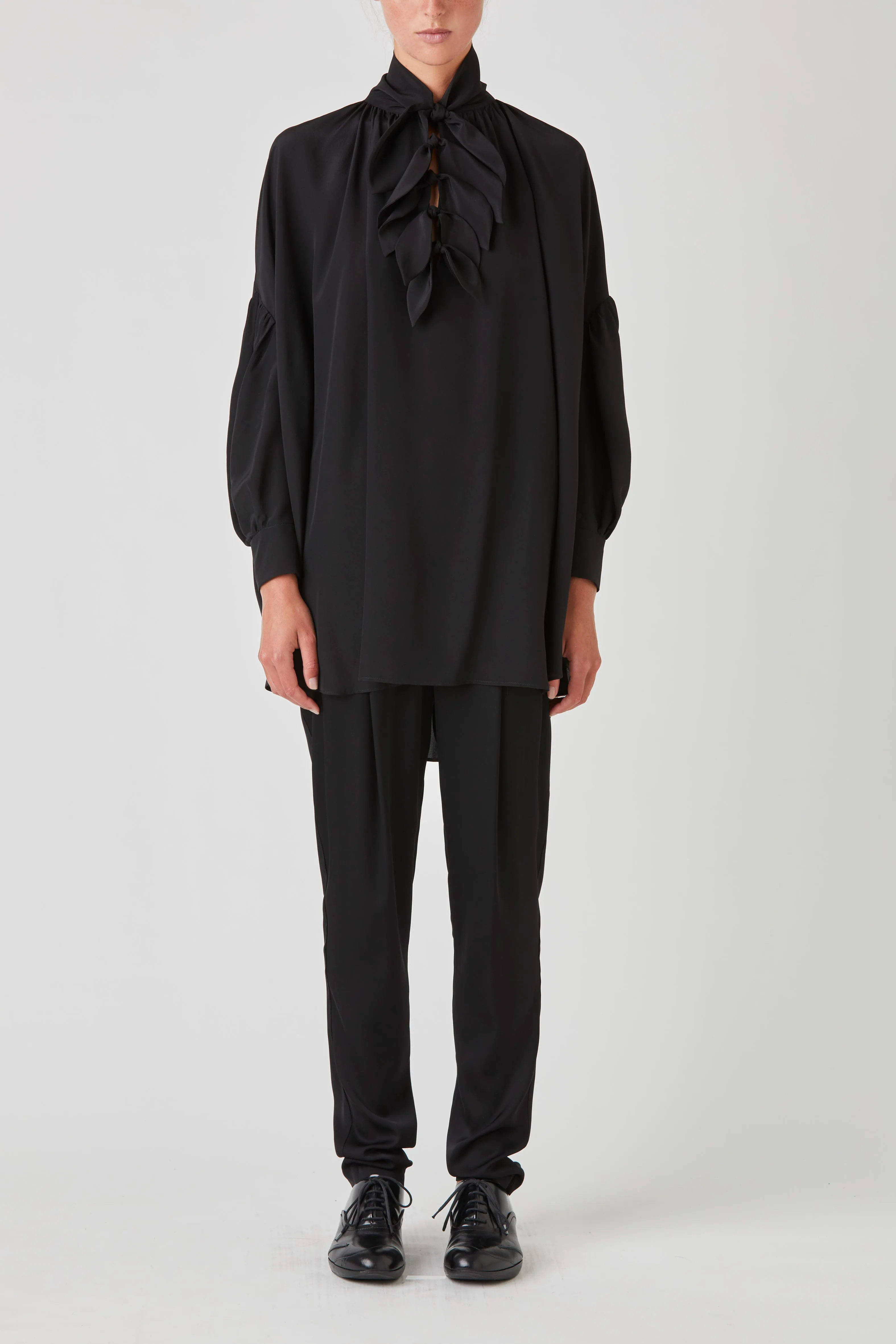 Multi tie painters shirt - Black Silk sold by Rory William Docherty