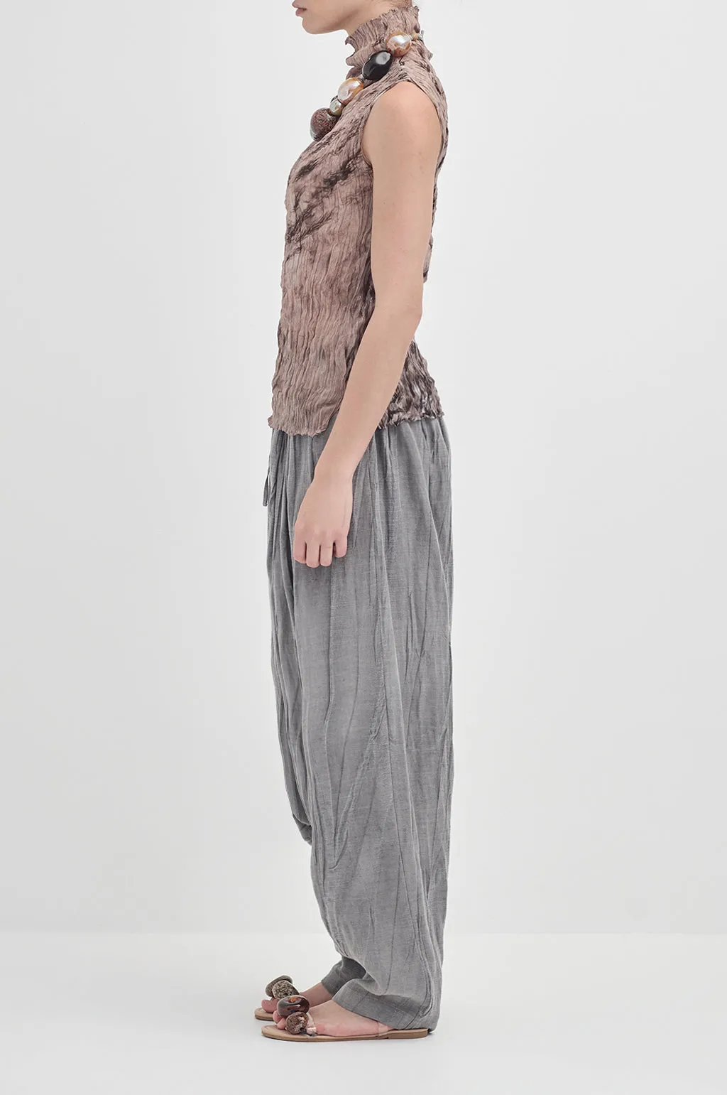 Crushed Sleeveless Turtle Neck - Sea Grass sold by Rory William Docherty product image thumbnail 2