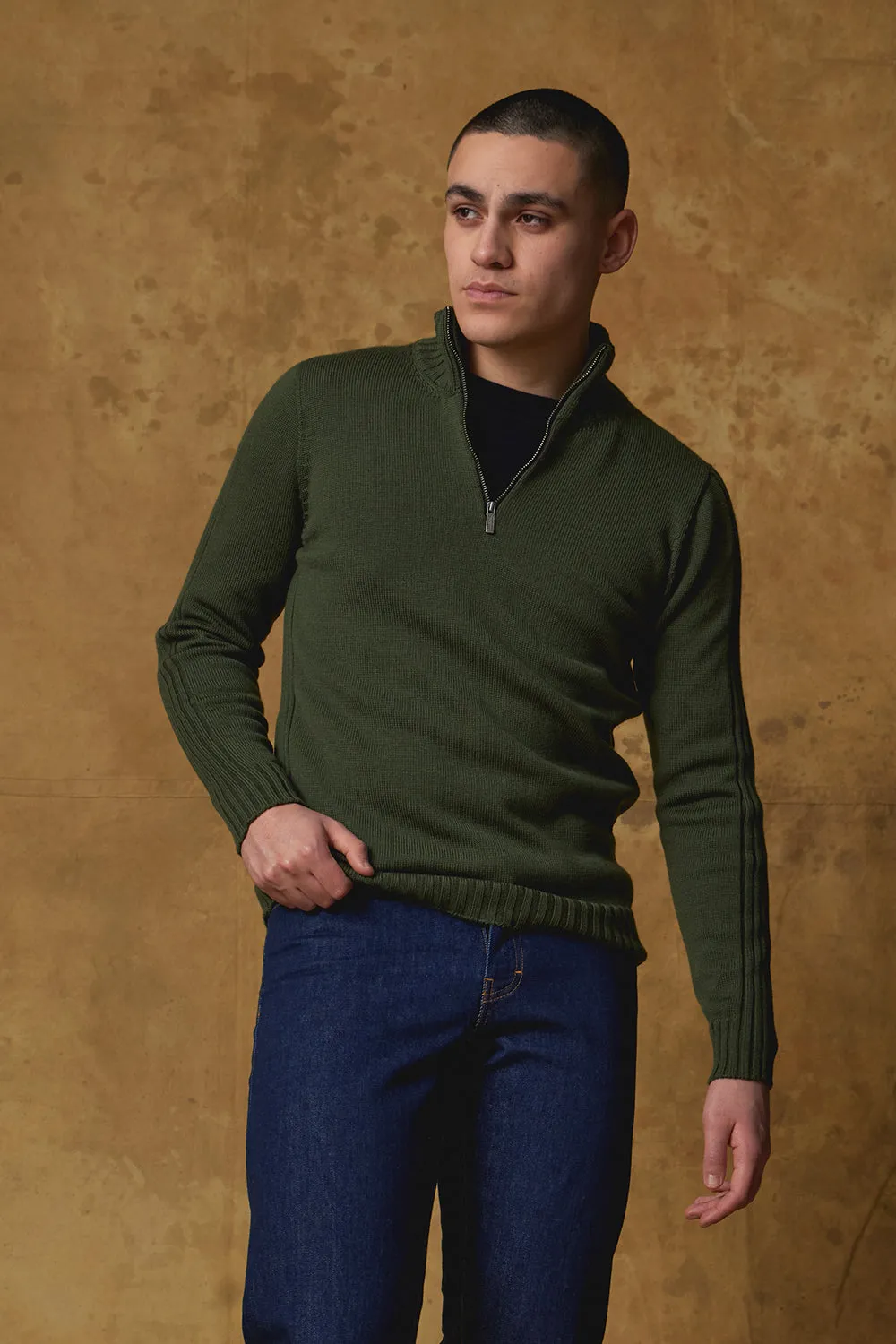 Merino Zip Collar Jumper sold by Standard Issue product image thumbnail 2