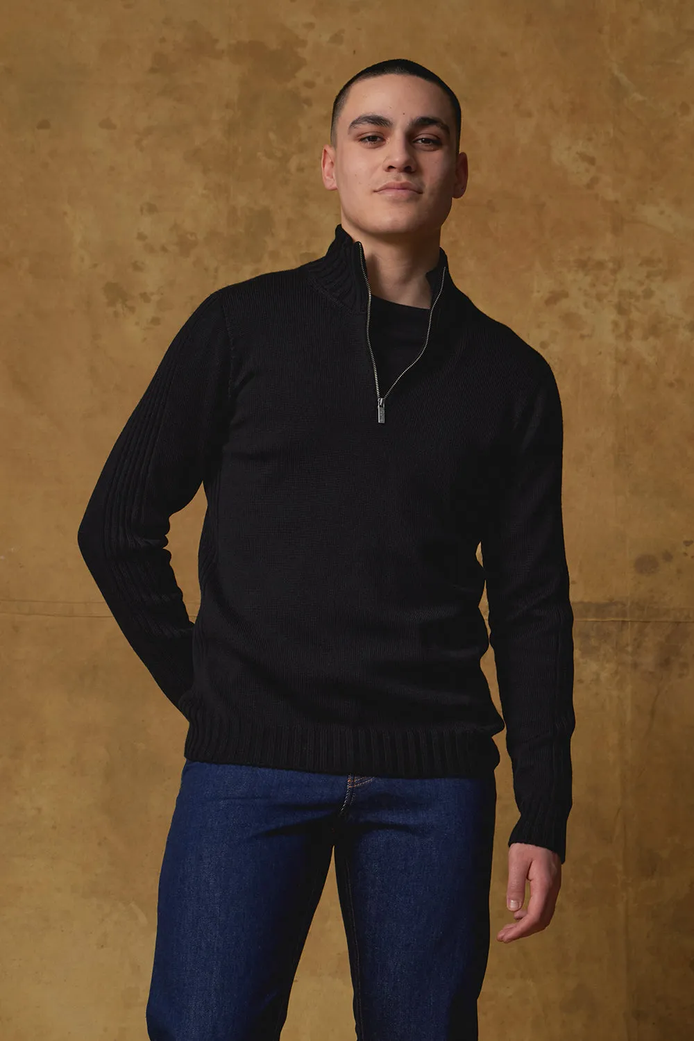 Merino Zip Collar Jumper sold by Standard Issue product image thumbnail 3