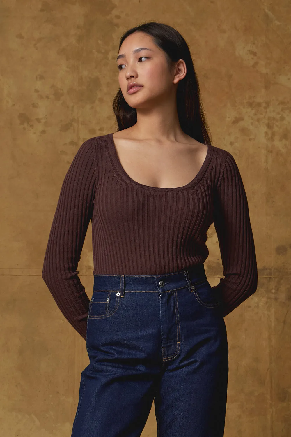 Merino Scoop Neck Top sold by Standard Issue product image thumbnail 2