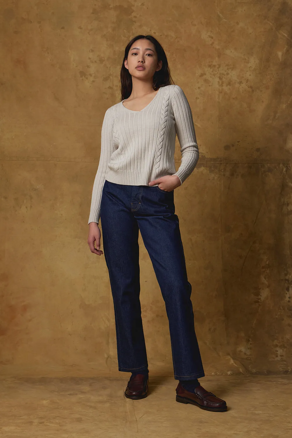 Merino Cable Jumper sold by Standard Issue