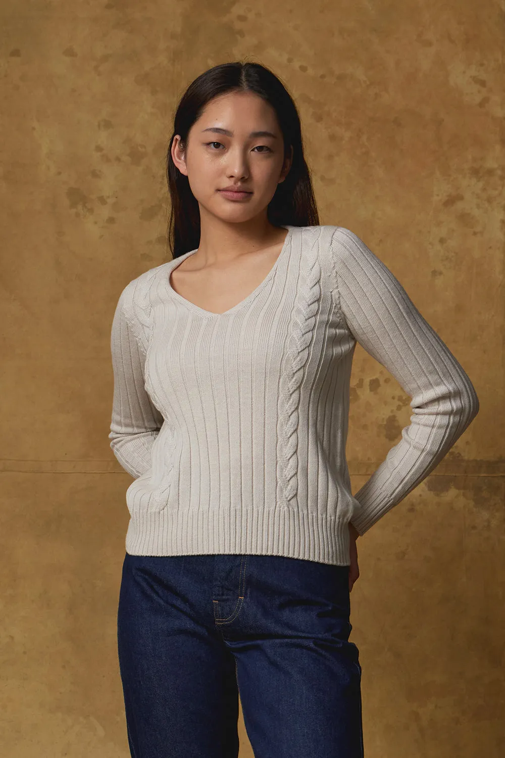 Merino Cable Jumper sold by Standard Issue product image thumbnail 2