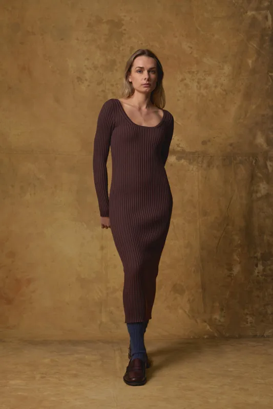 Merino Scoop Neck Dress made by Standard Issue