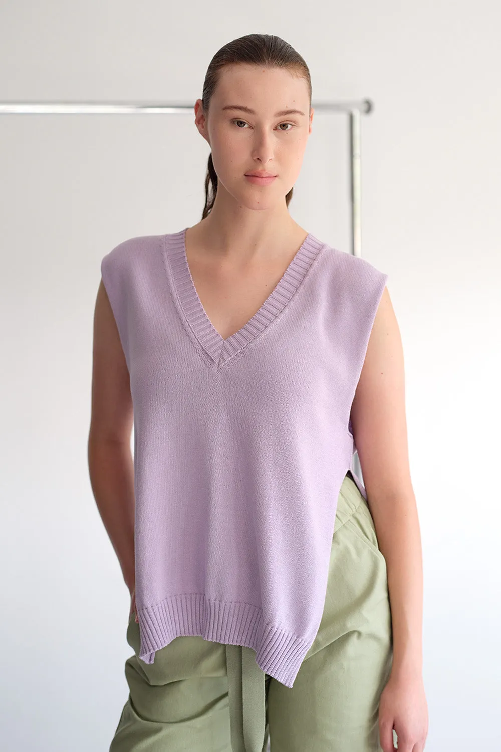 Cotton Split vest sold by Standard Issue product image thumbnail 2