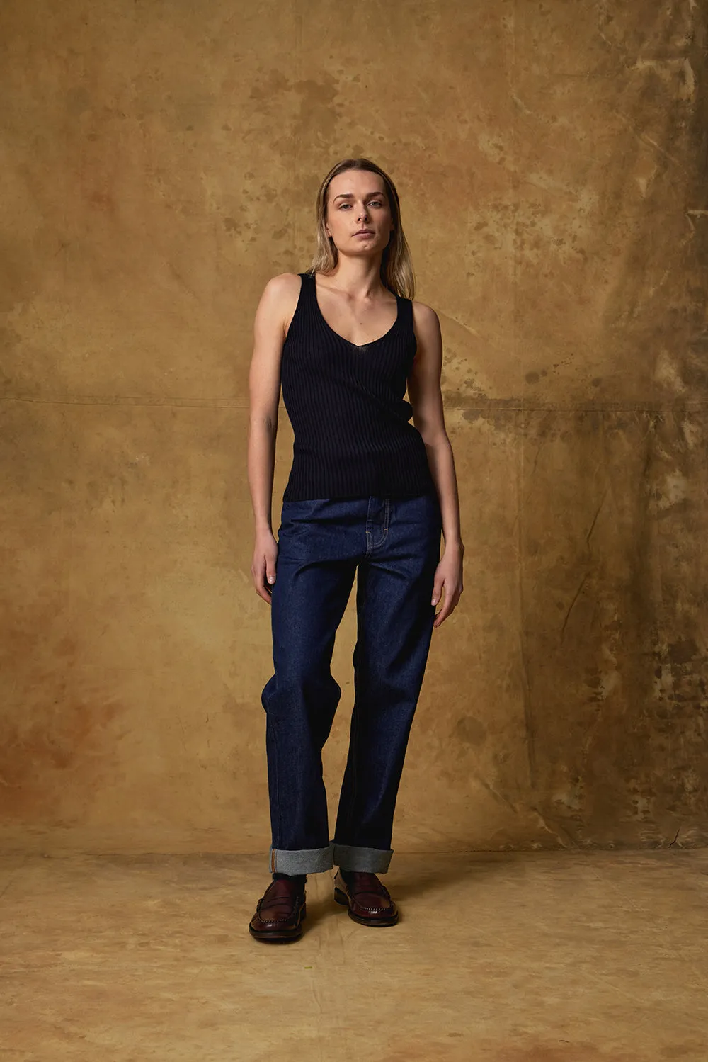 Merino Rib V Neck Tank sold by Standard Issue product image thumbnail 5