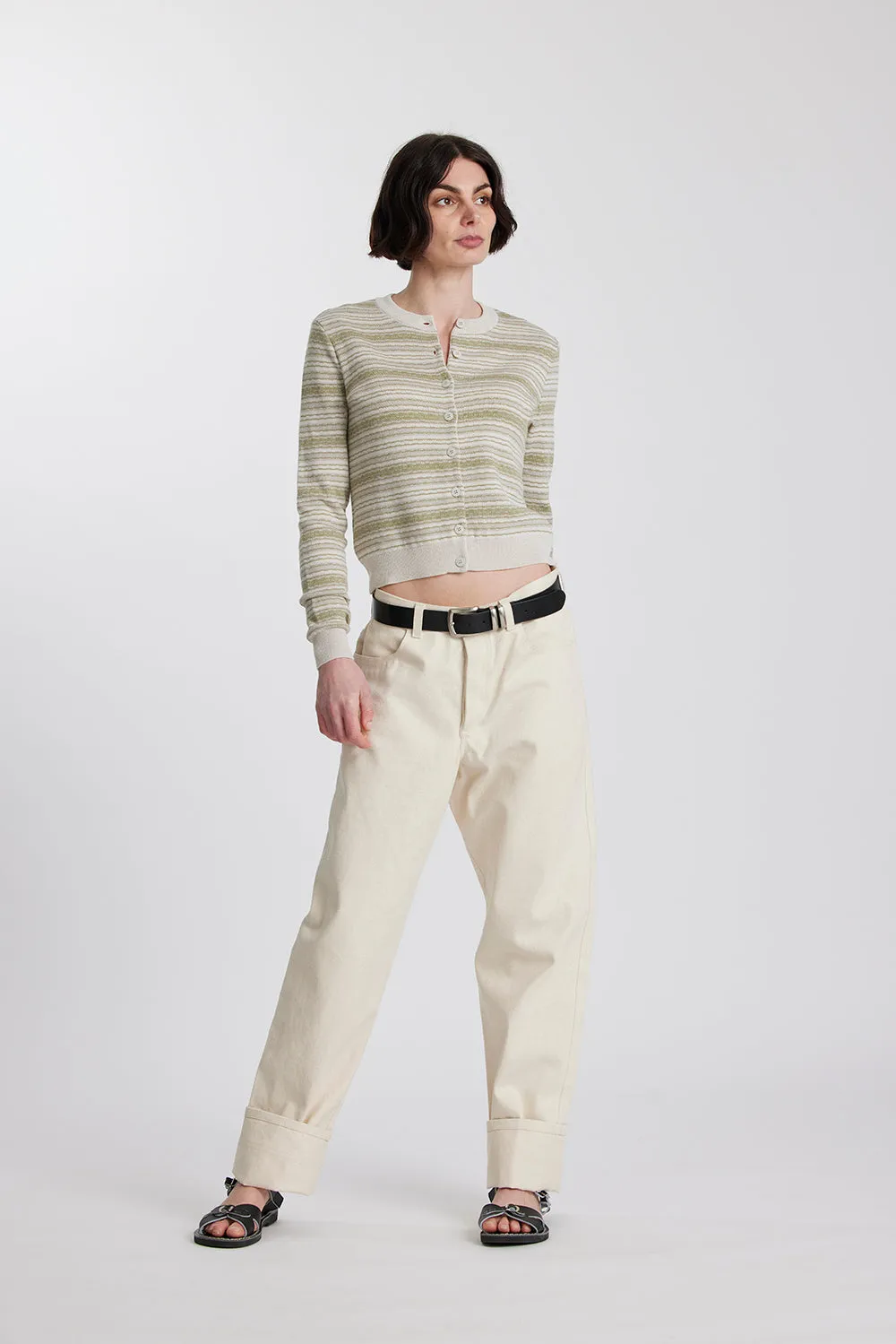 Merino Battenberg Crew Cardigan sold by Standard Issue product image thumbnail 5
