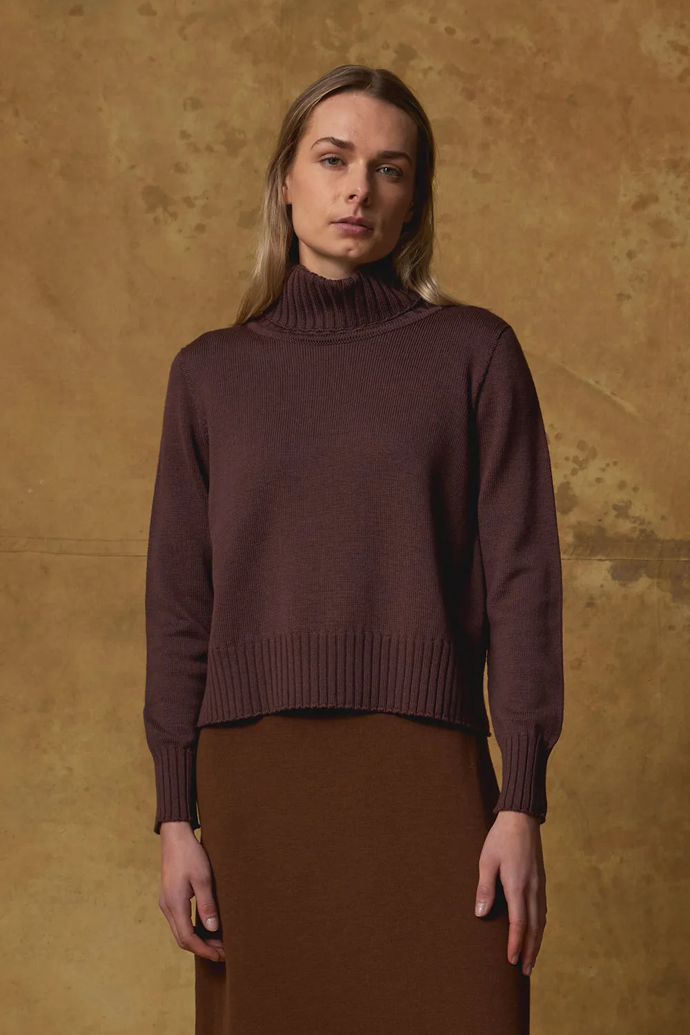 Merino Crop Funnel Neck Jumper sold by Standard Issue product image thumbnail 2