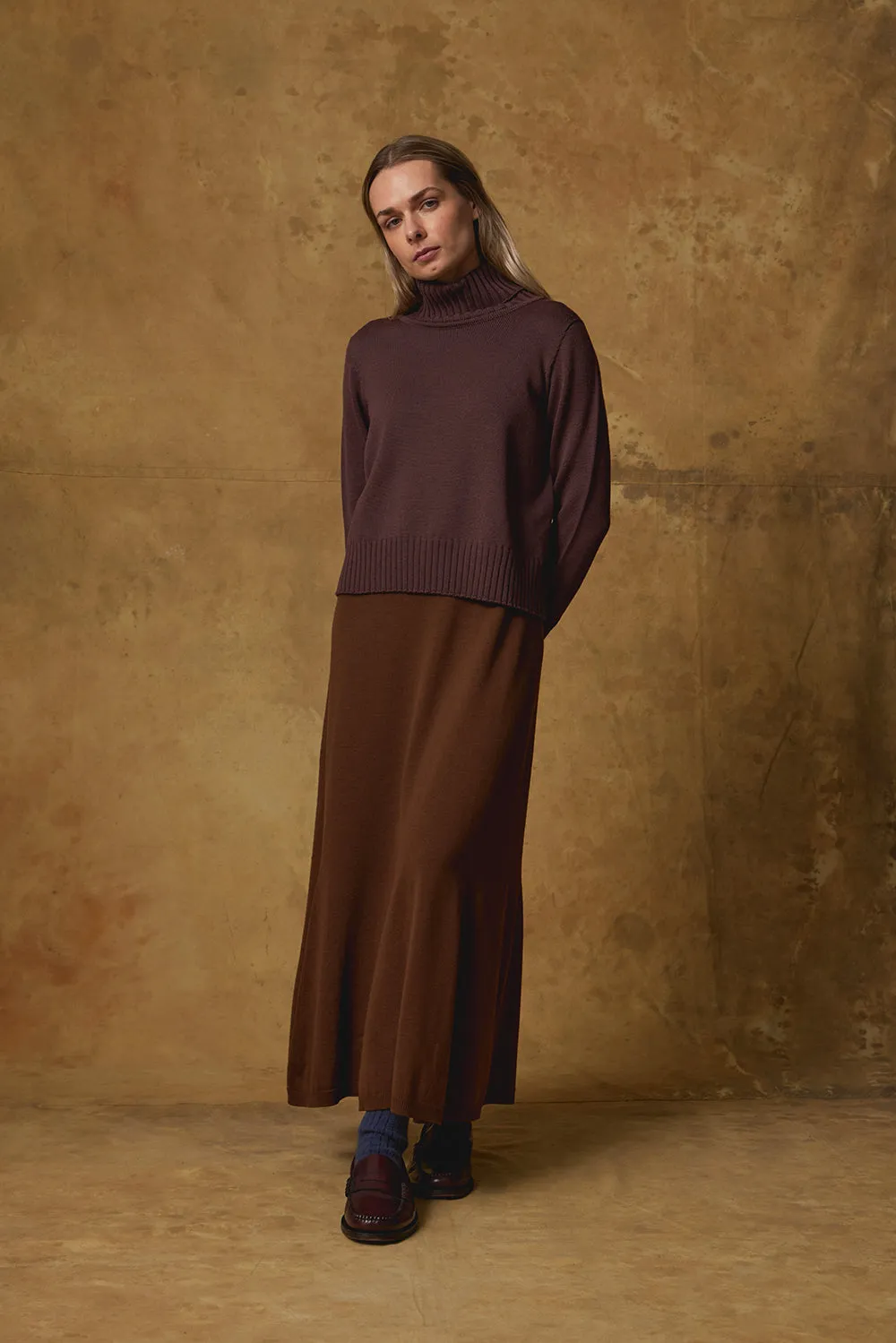 Merino Crop Funnel Neck Jumper sold by Standard Issue