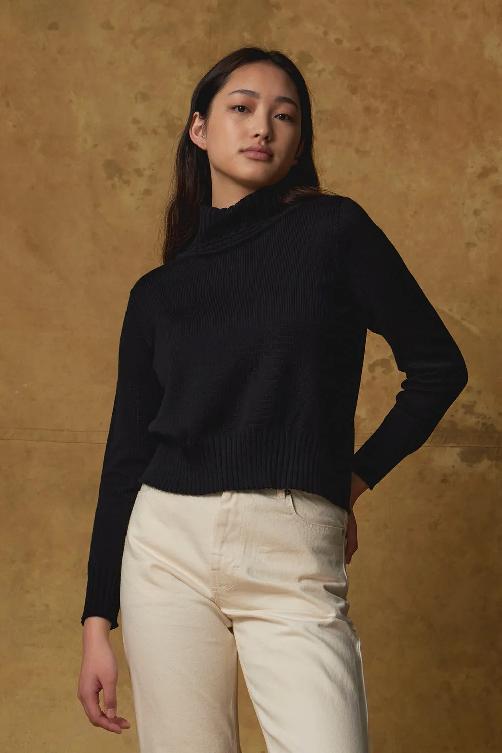 Merino Crop Funnel Neck Jumper sold by Standard Issue product image thumbnail 4