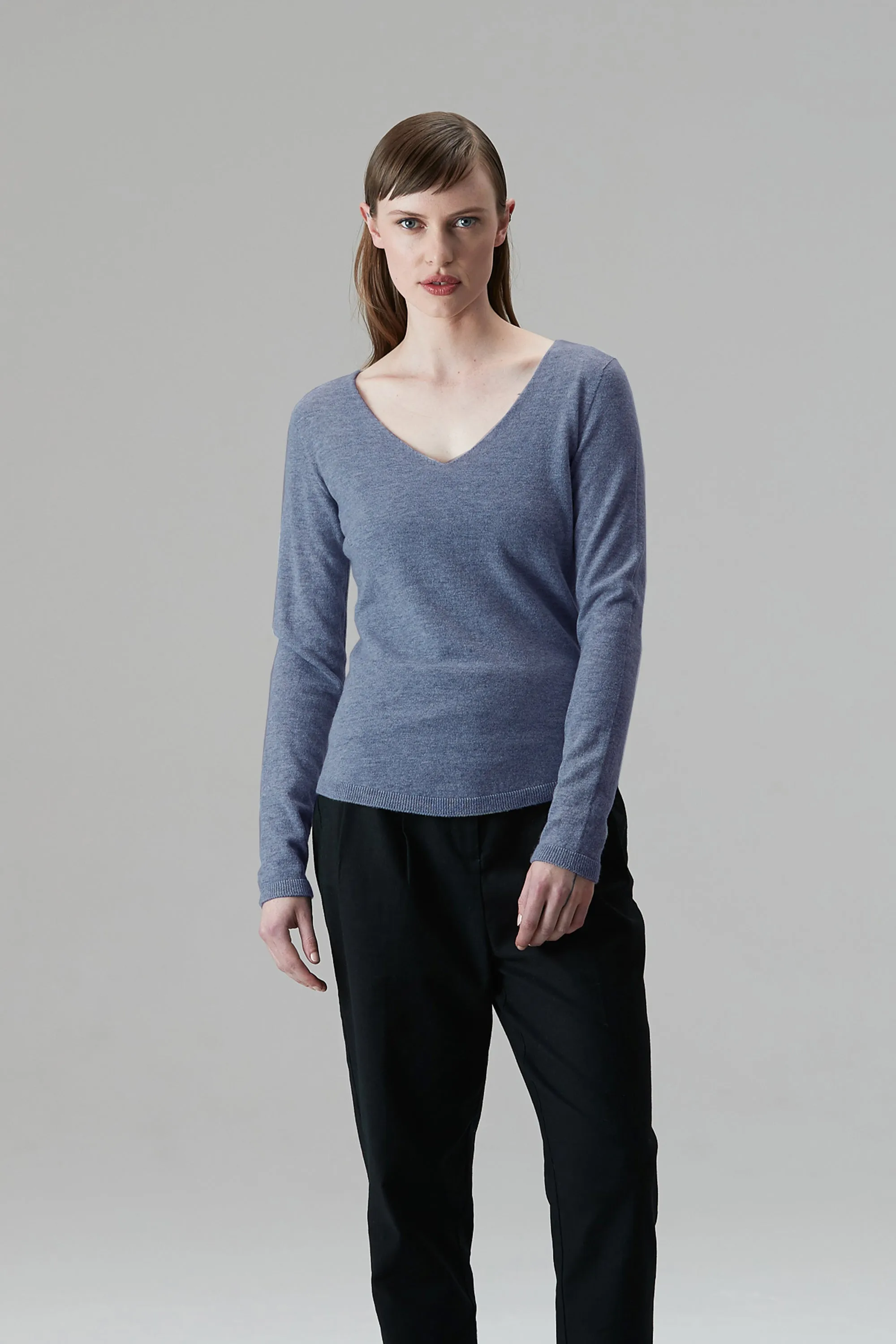 Cashmere Fitted Vee sold by Standard Issue