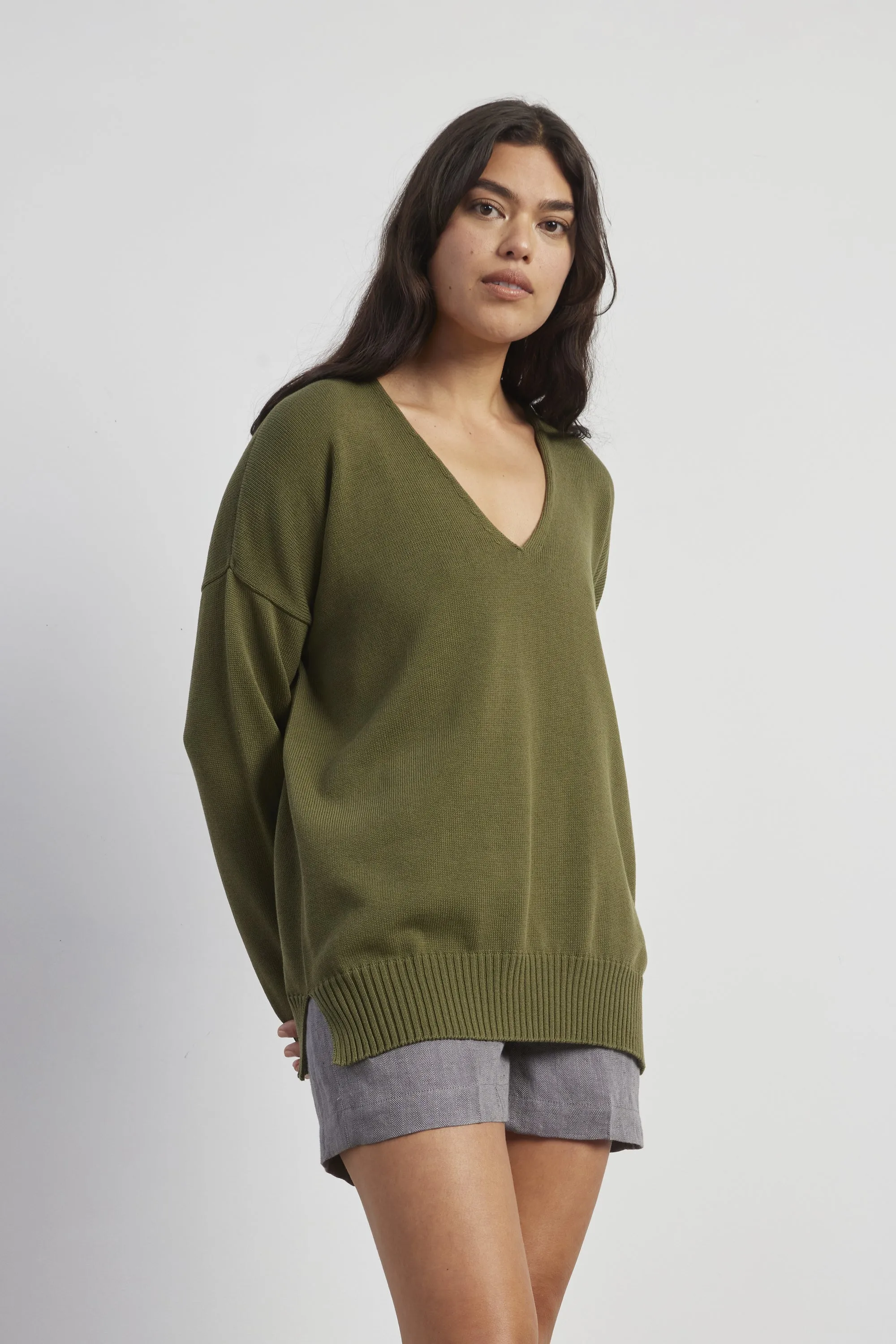 Cotton V Jumper sold by Standard Issue