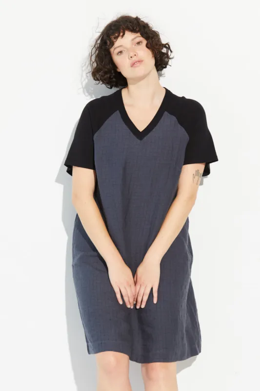 Grid Linen Dress sold by Standard Issue