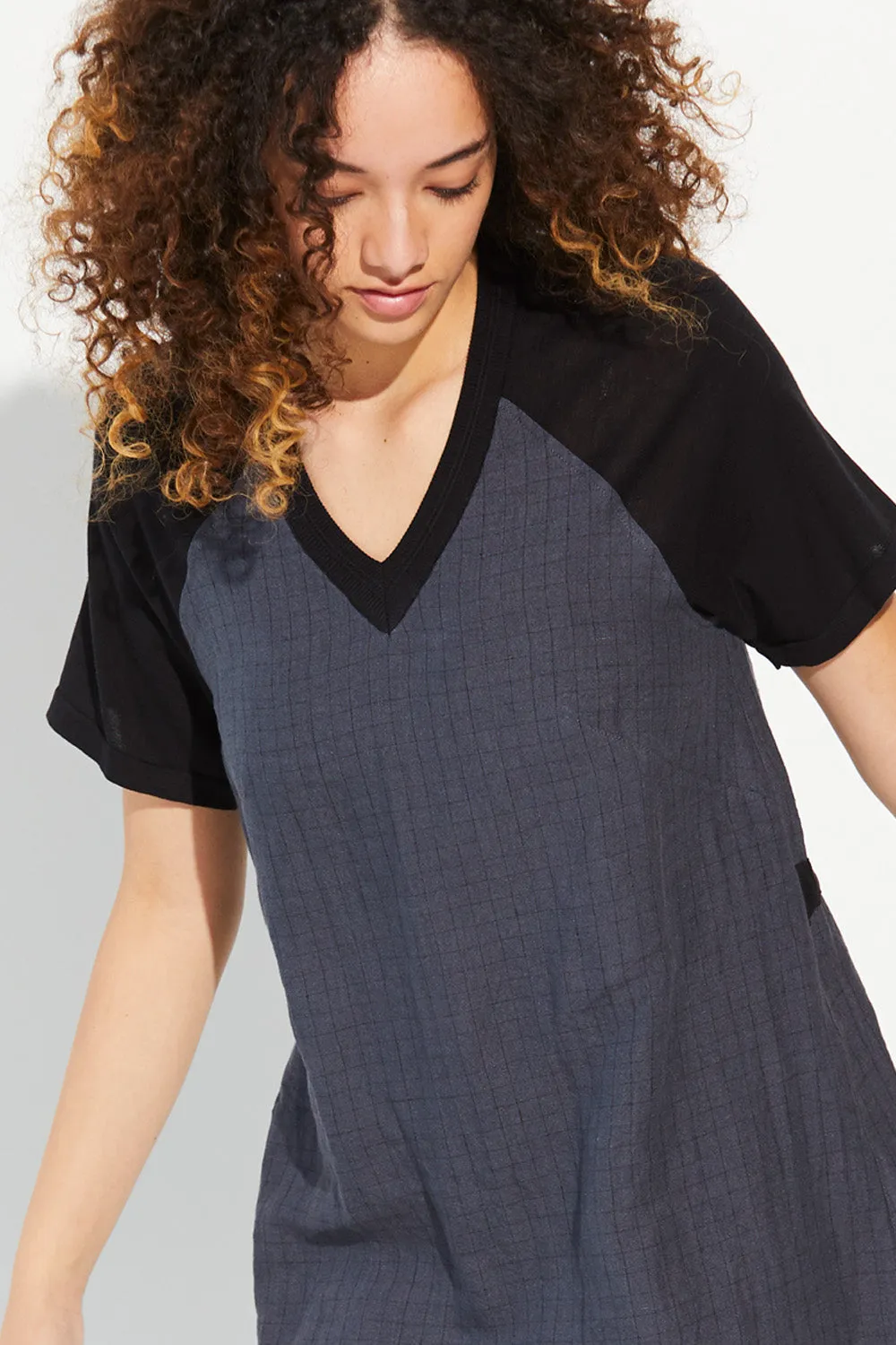 Grid Linen Dress sold by Standard Issue product image thumbnail 3