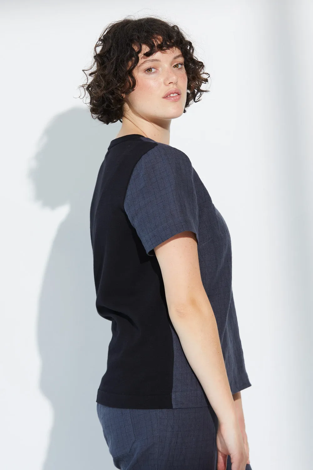 Grid Linen Tee sold by Standard Issue product image thumbnail 5