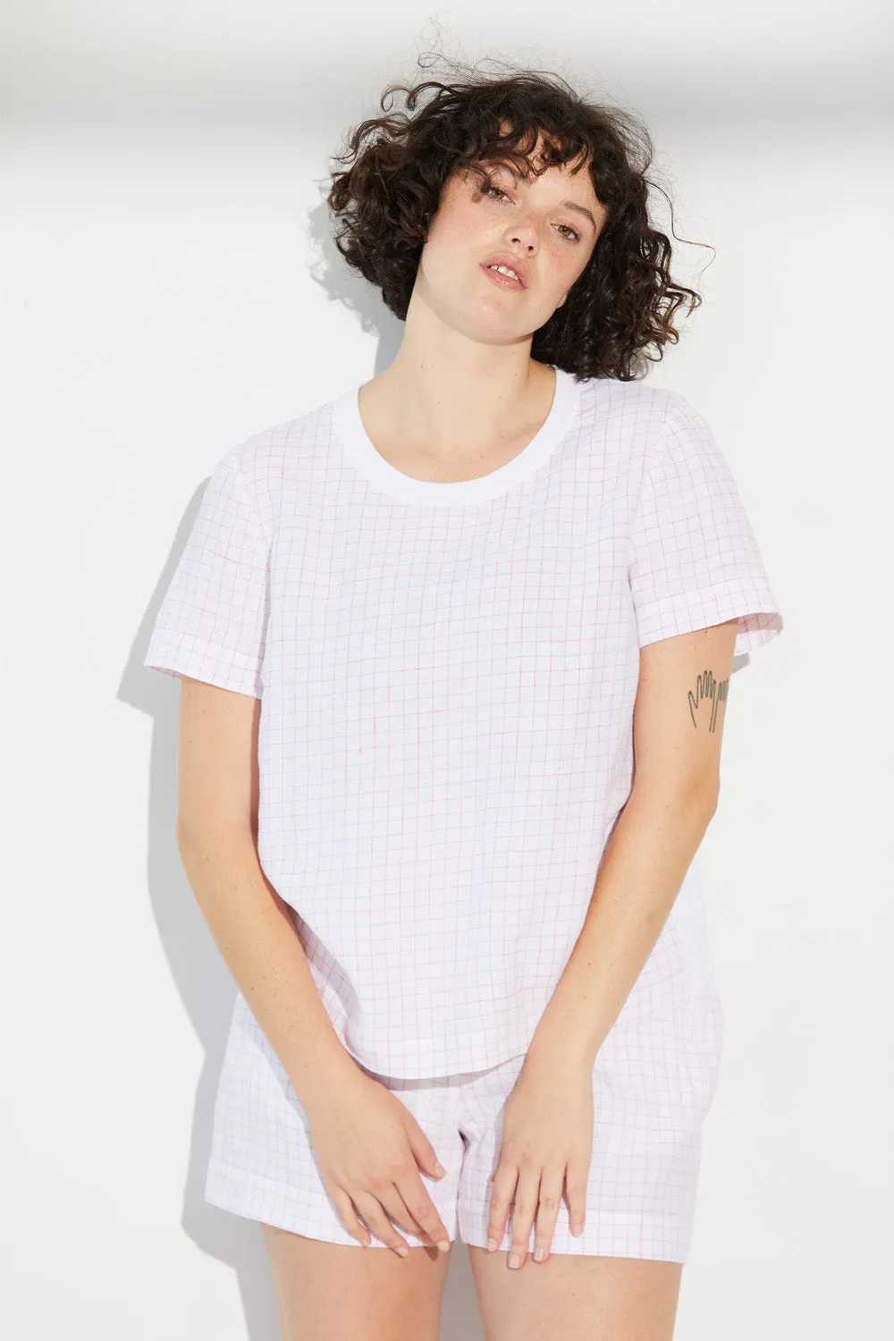 Grid Linen Tee sold by Standard Issue