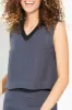 Grid Linen Top sold by Standard Issue
