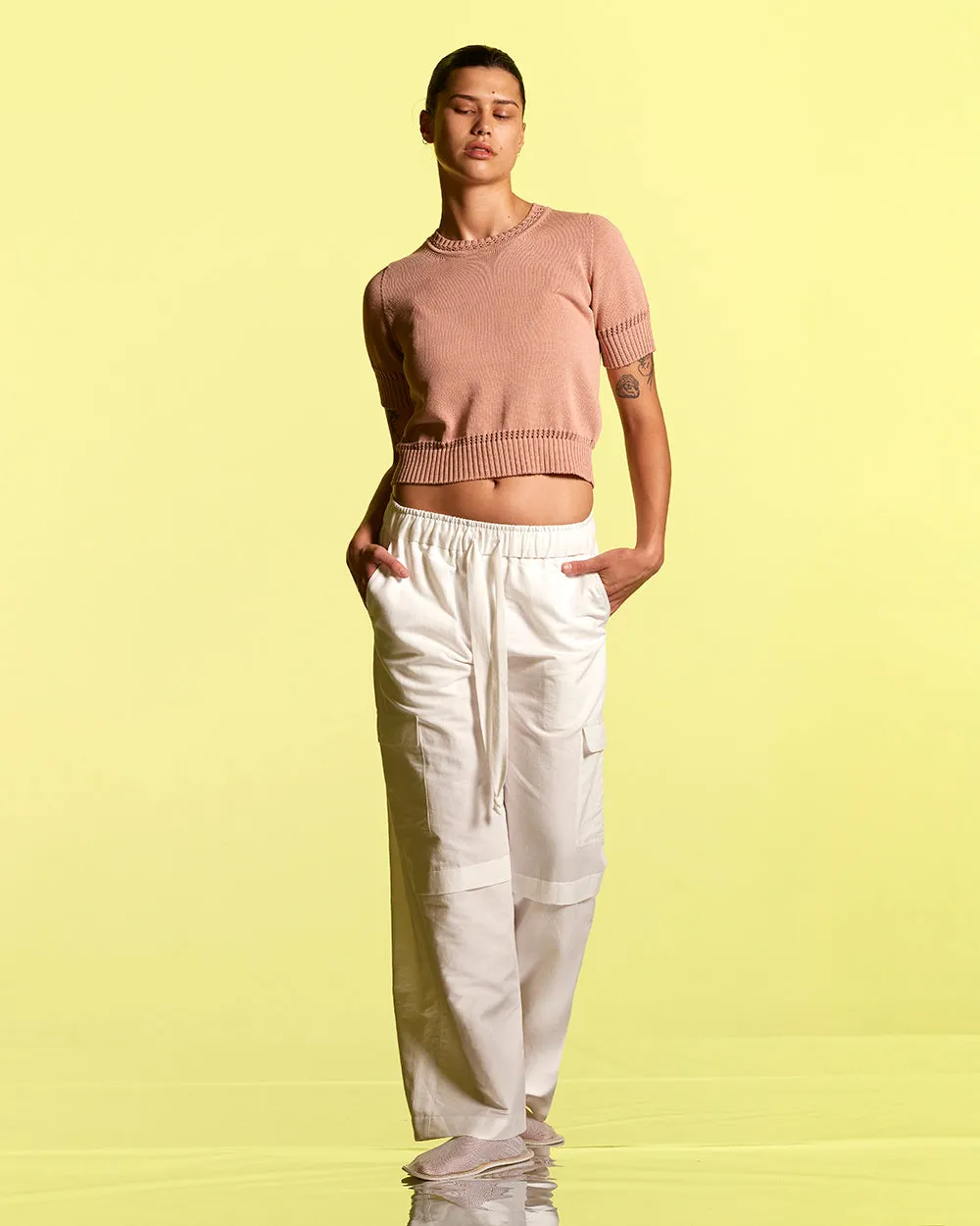 Bio Cotton Lattice Link T-Shirt sold by Standard Issue