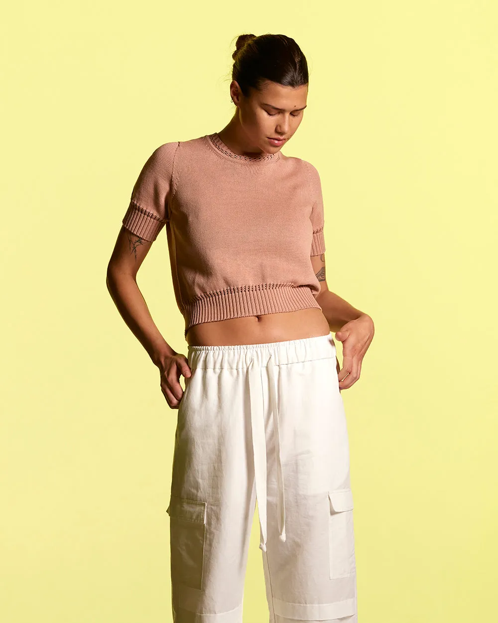 Bio Cotton Lattice Link T-Shirt sold by Standard Issue product image thumbnail 2