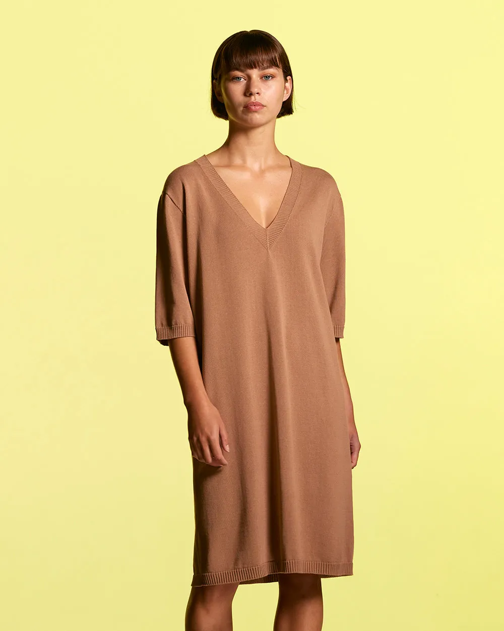 Cotton Deep V Dress sold by Standard Issue product image thumbnail 4