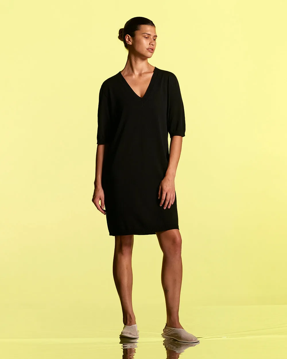Cotton Deep V Dress sold by Standard Issue