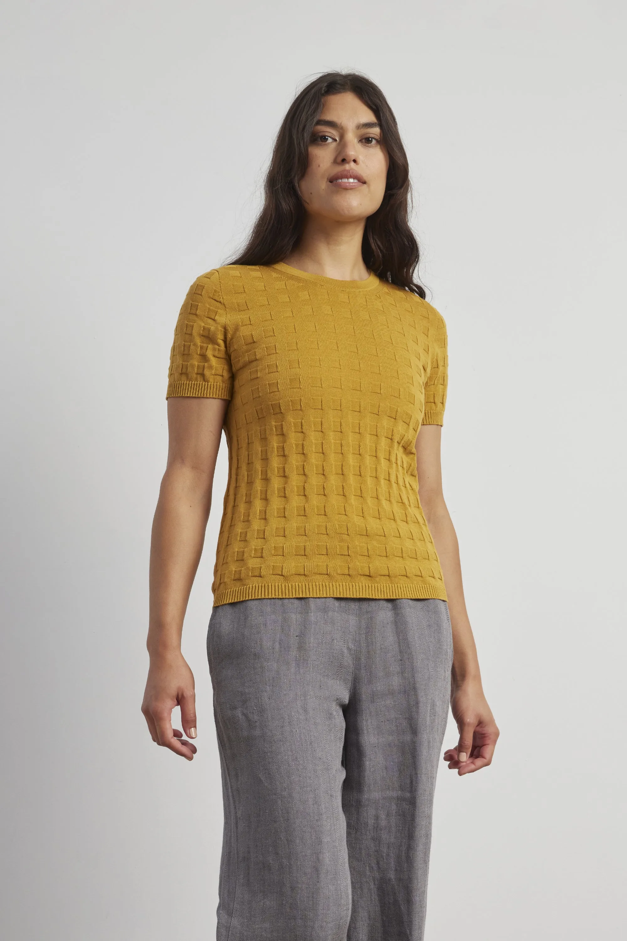 Cotton Grid Tee sold by Standard Issue