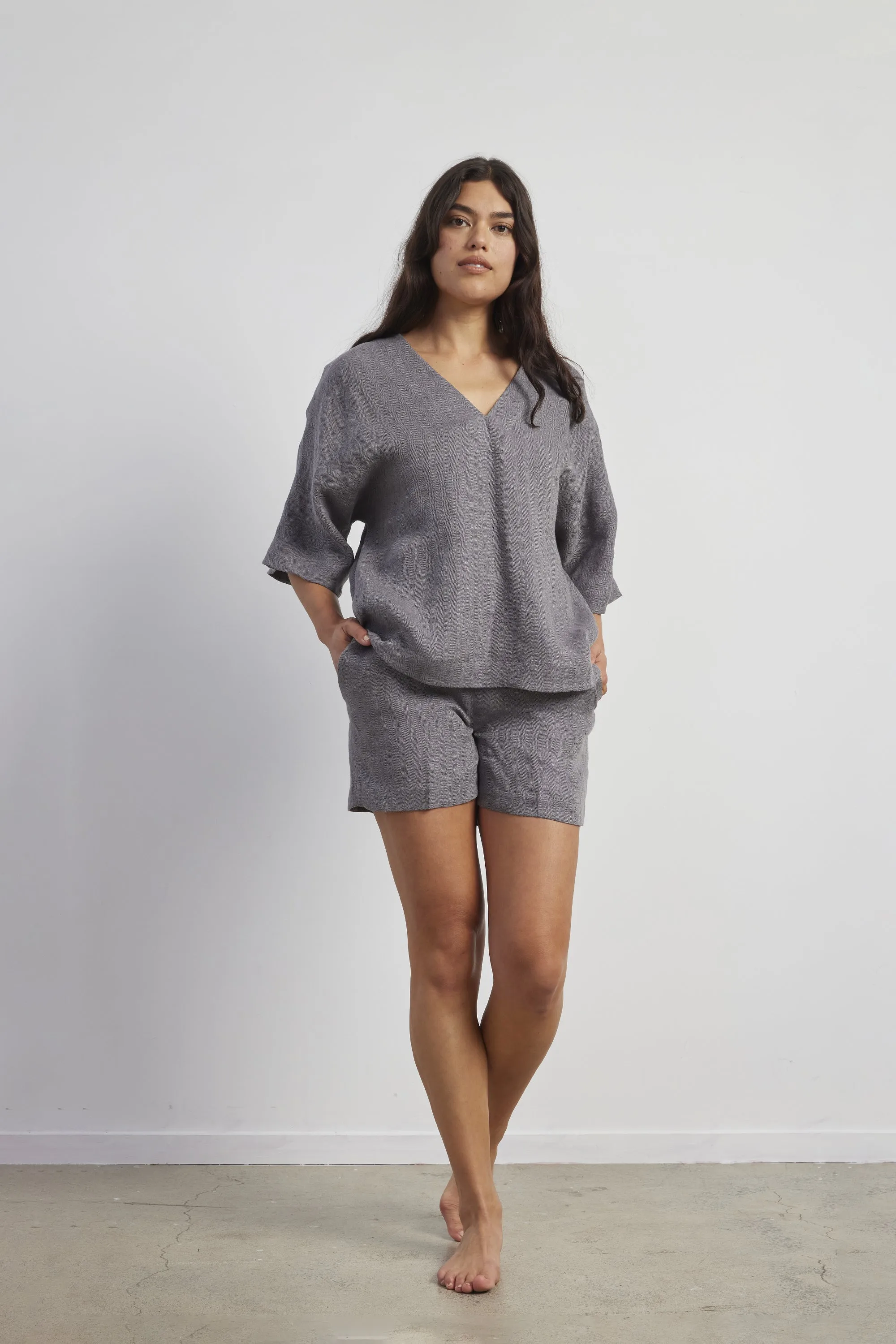 Chevron Linen Tee sold by Standard Issue product image thumbnail 3