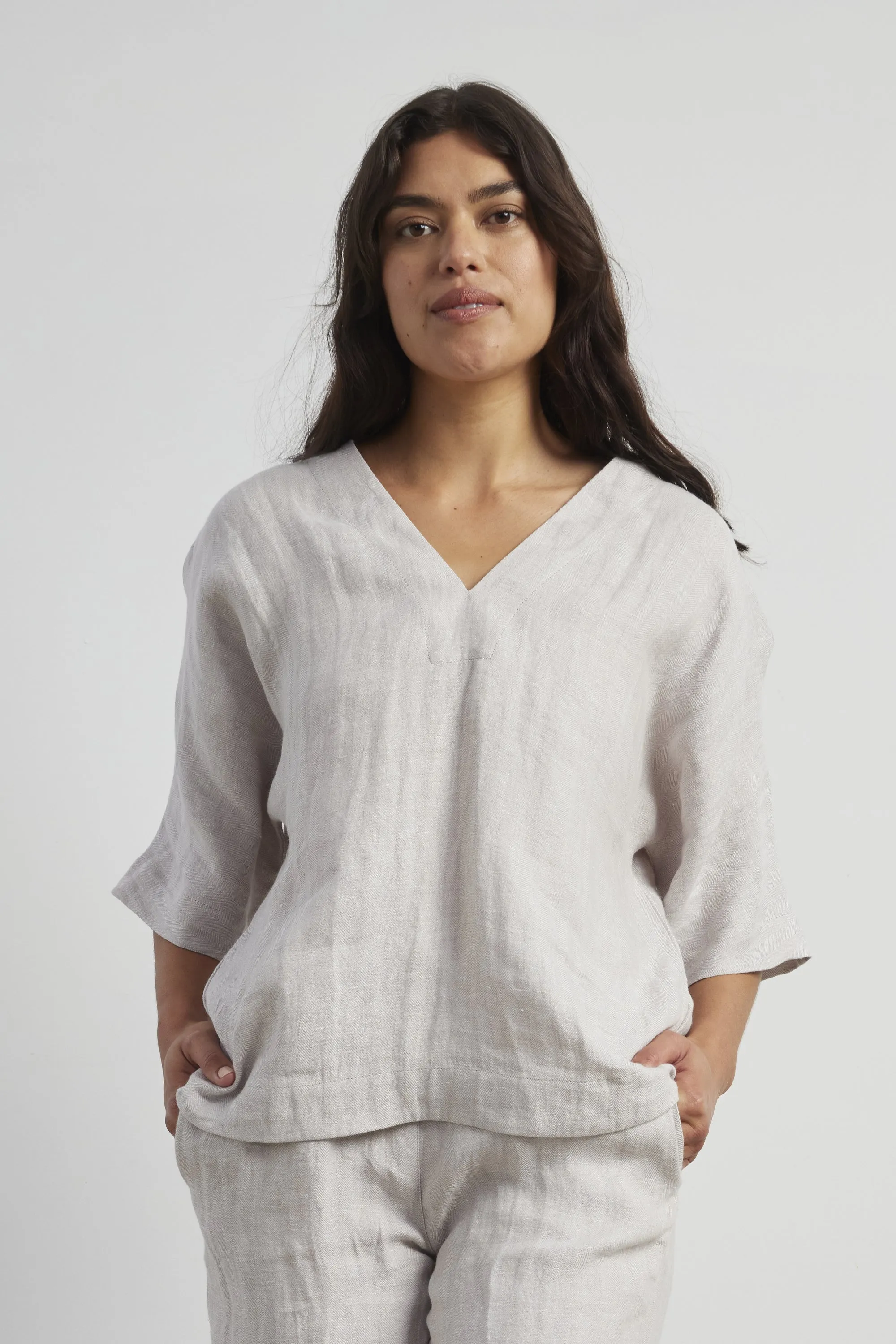 Chevron Linen Tee sold by Standard Issue product image thumbnail 5