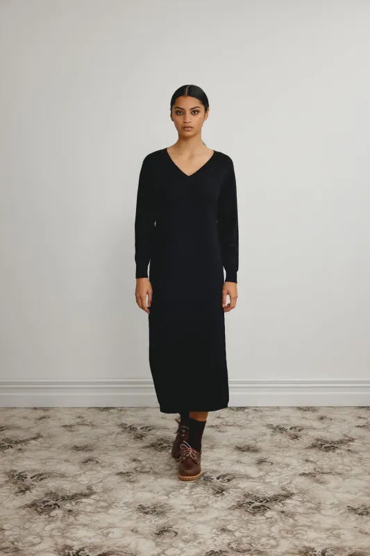 Merino V Neck Dress made by Standard Issue