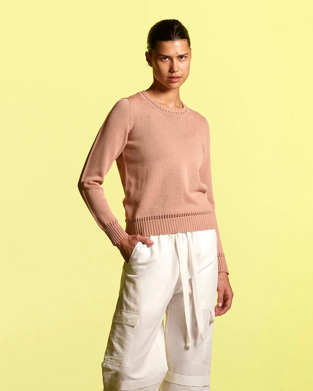 Bio Cotton Lattice Link Pullover sold by Standard Issue product image thumbnail 4