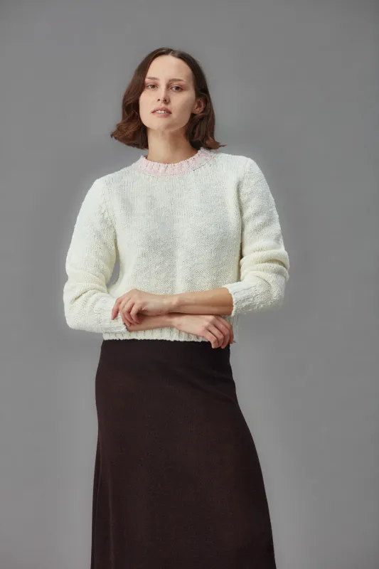 Merino Boucle Crop Sweater sold by Standard Issue