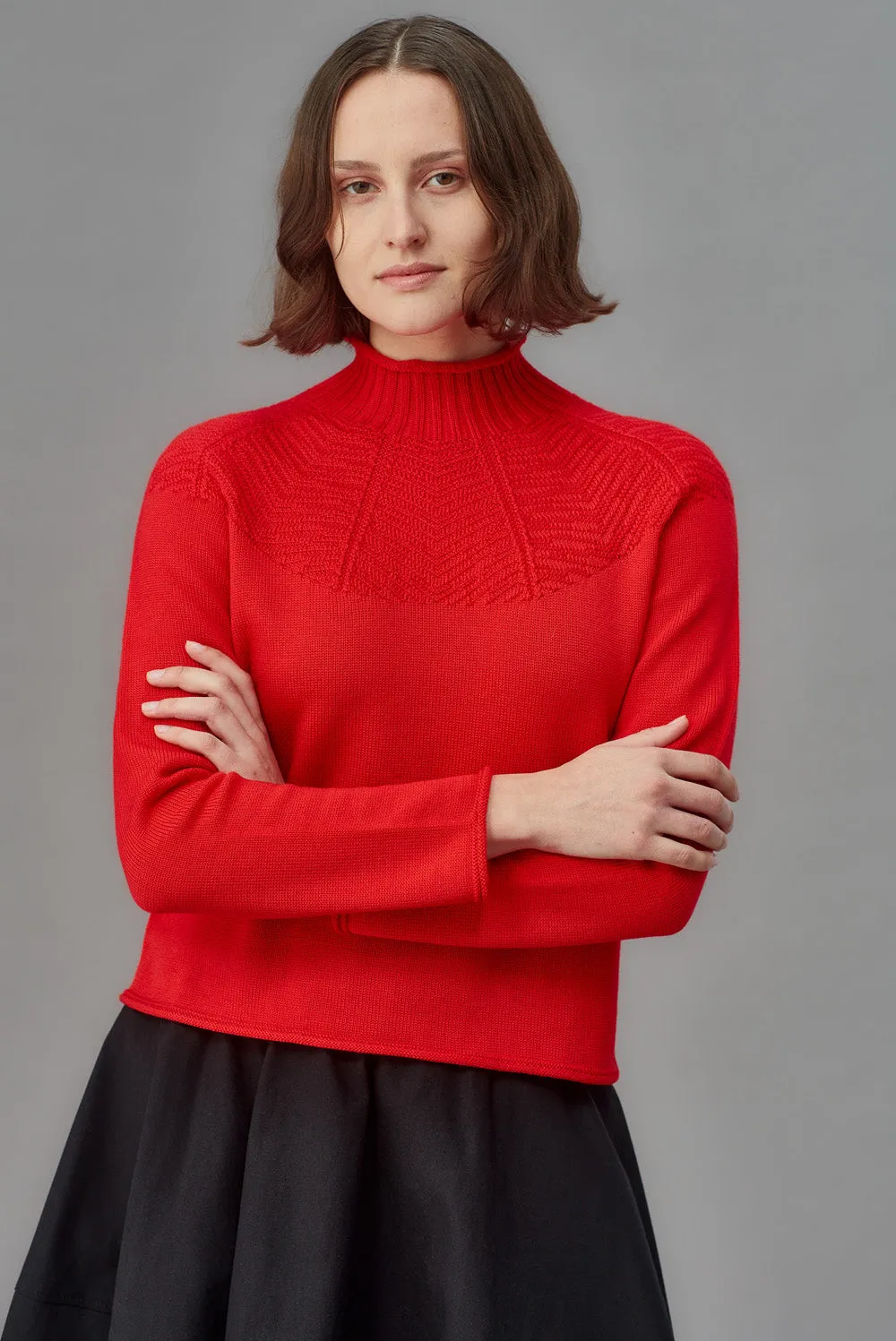 Merino Mock Neck Sweater sold by Standard Issue