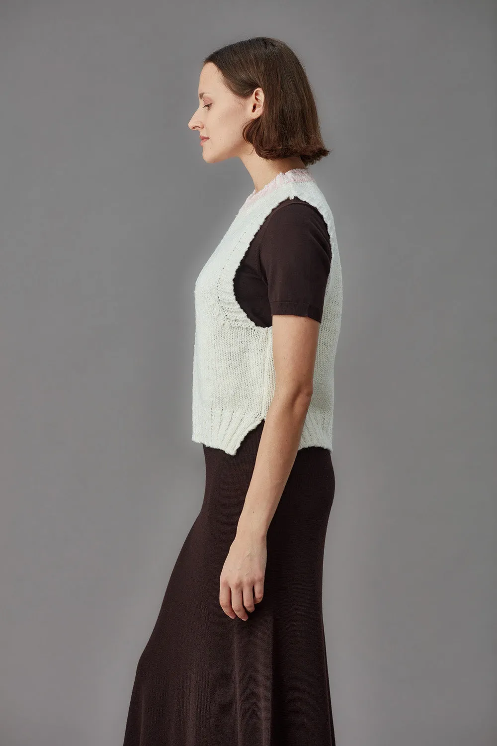 Merino Boucle Crop Vest sold by Standard Issue product image thumbnail 2