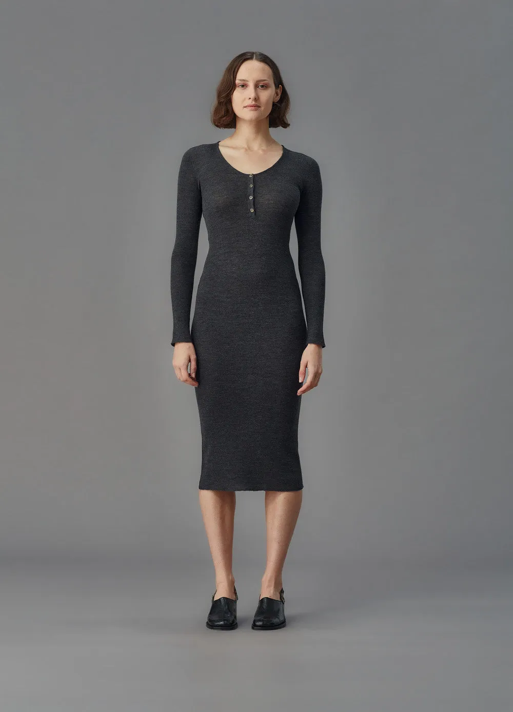 Merino Henley Dress sold by Standard Issue