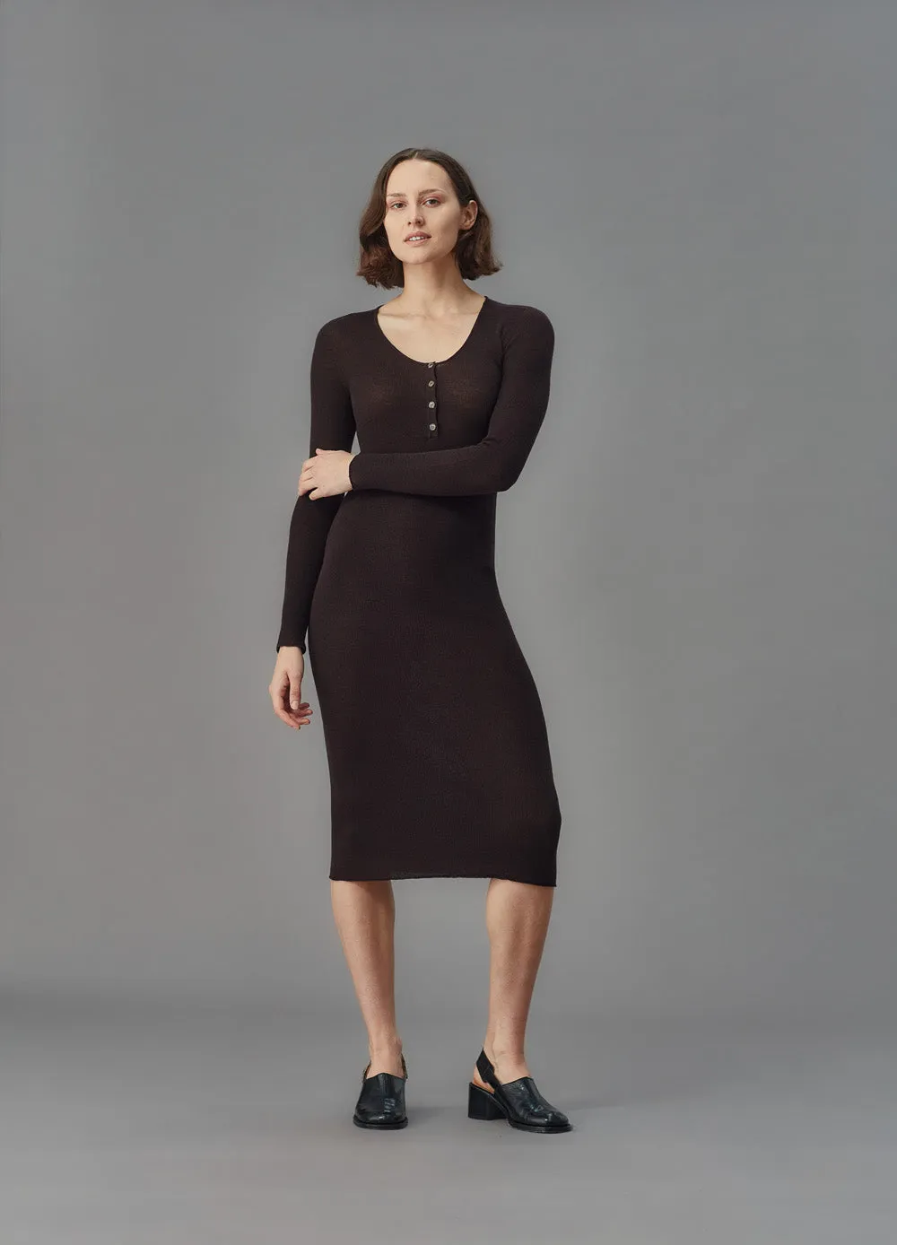 Merino Henley Dress sold by Standard Issue product image thumbnail 4