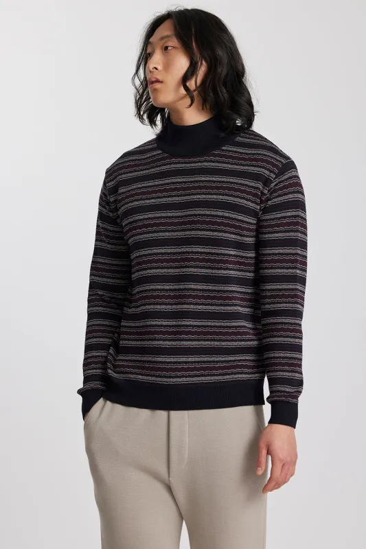 Merino Battenberg Mock Neck made by Standard Issue